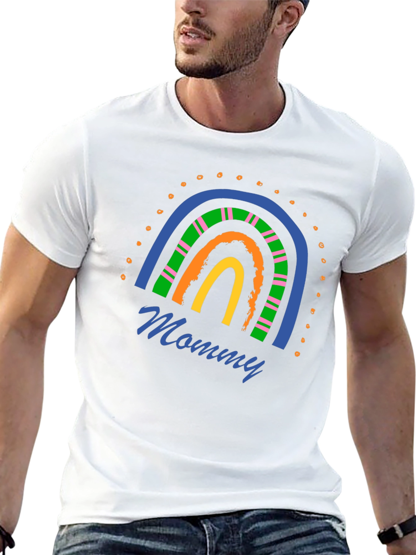 Mommy Rainbow Graphic T-Shirt - Stylish Casual Wear