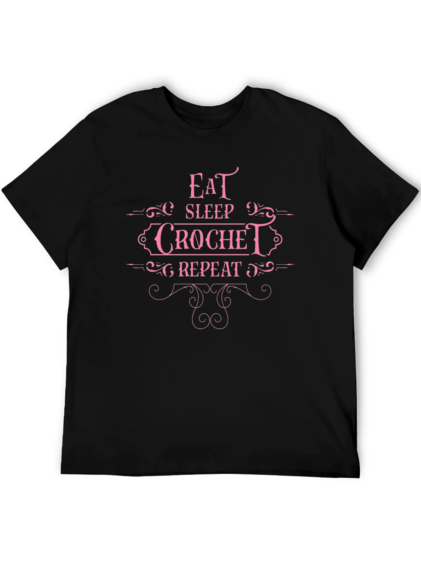 Eat Sleep Crochet Repeat Graphic Tee