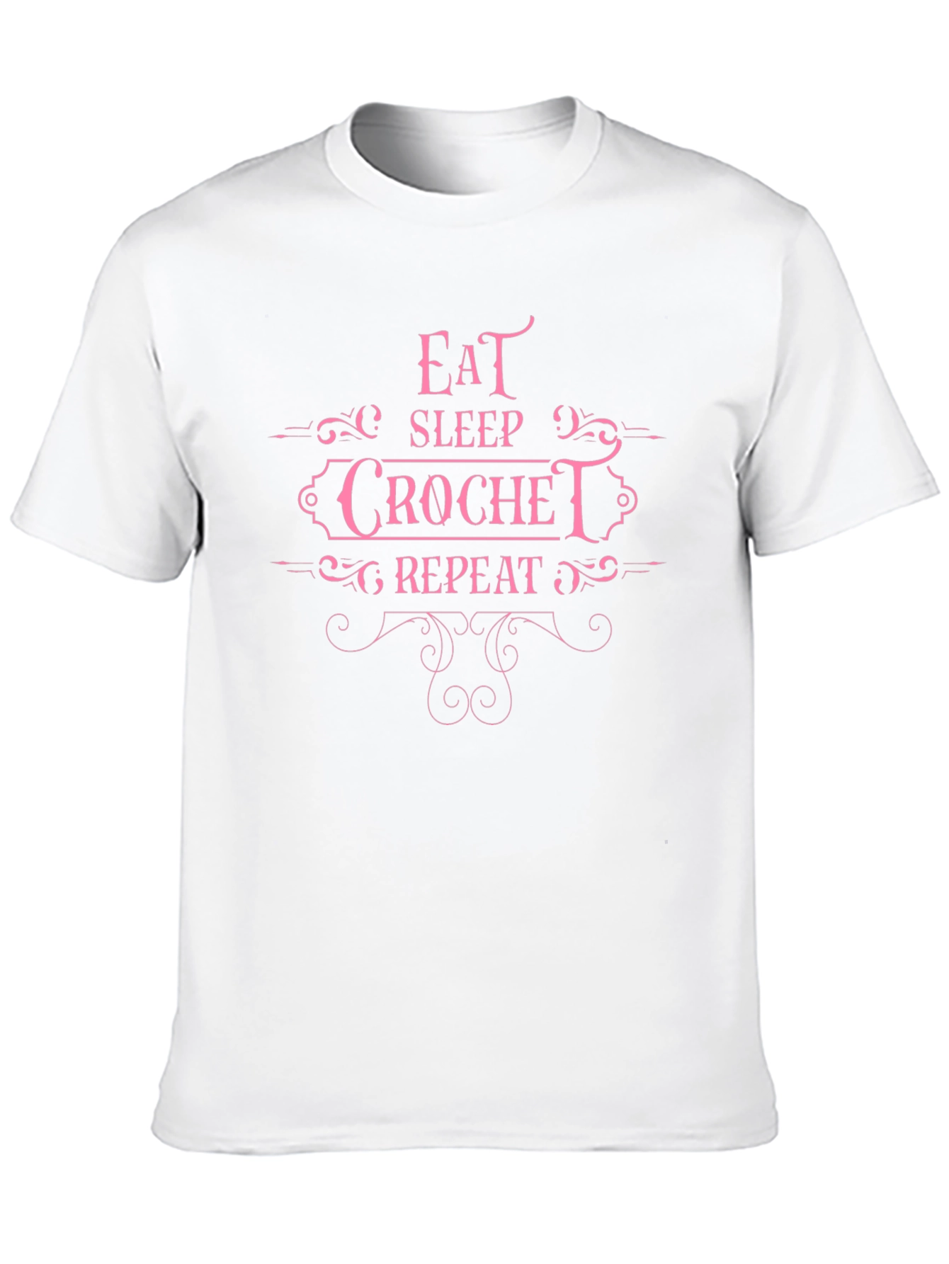 Eat Sleep Crochet Repeat Graphic Tee