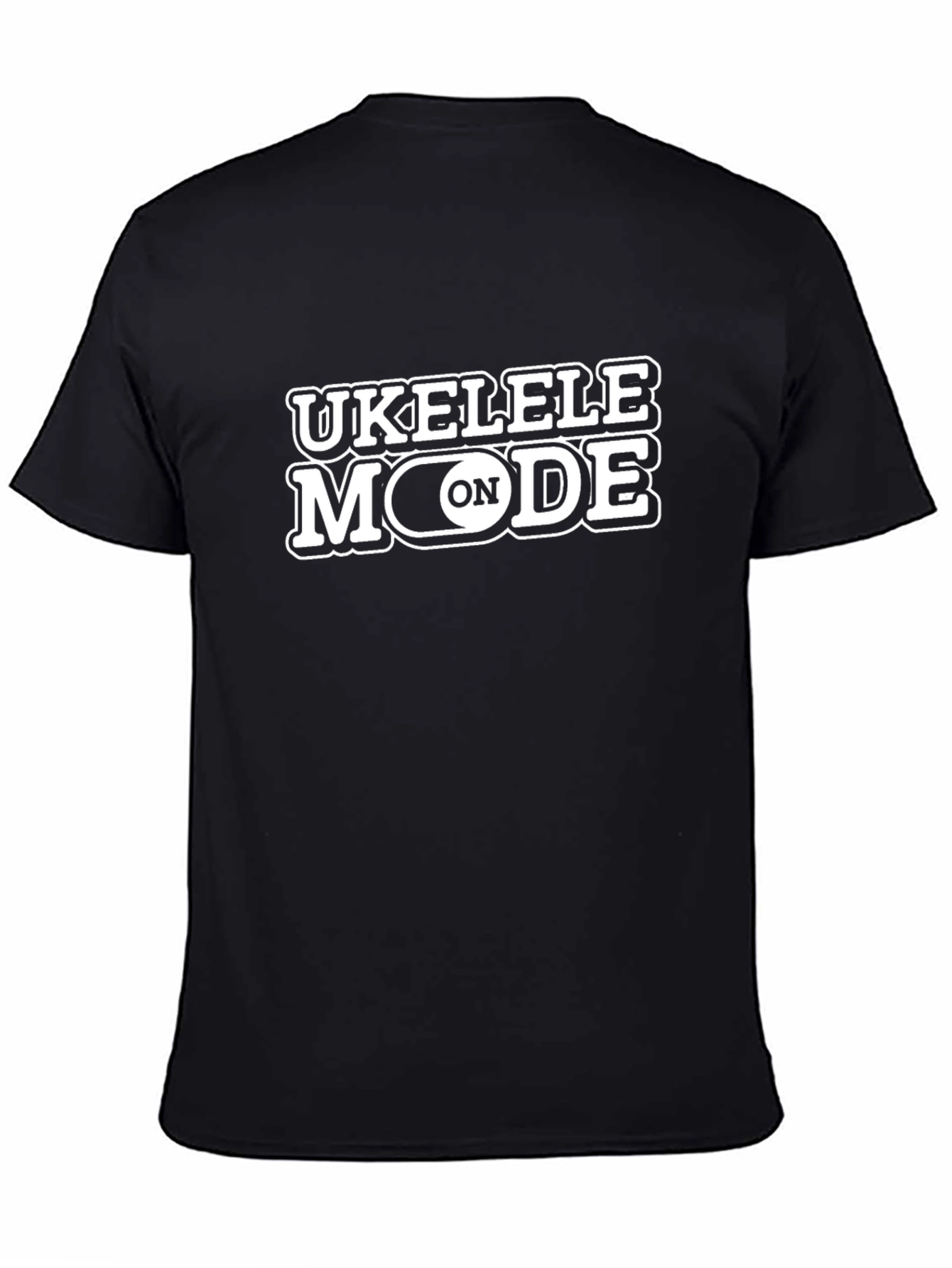 Ukelele Mode On Black T-Shirt