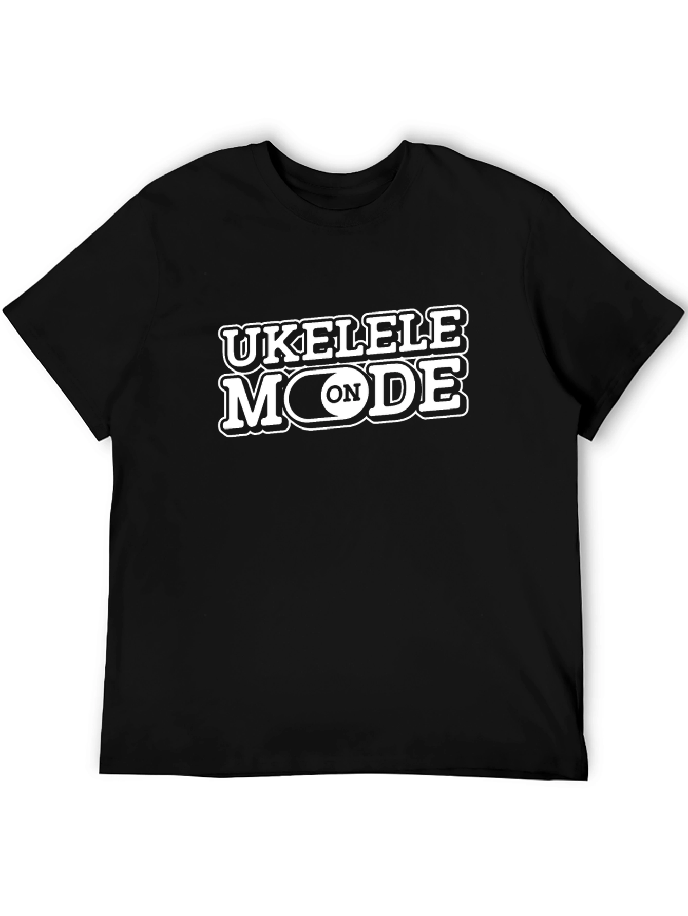 Ukelele Mode On Black T-Shirt