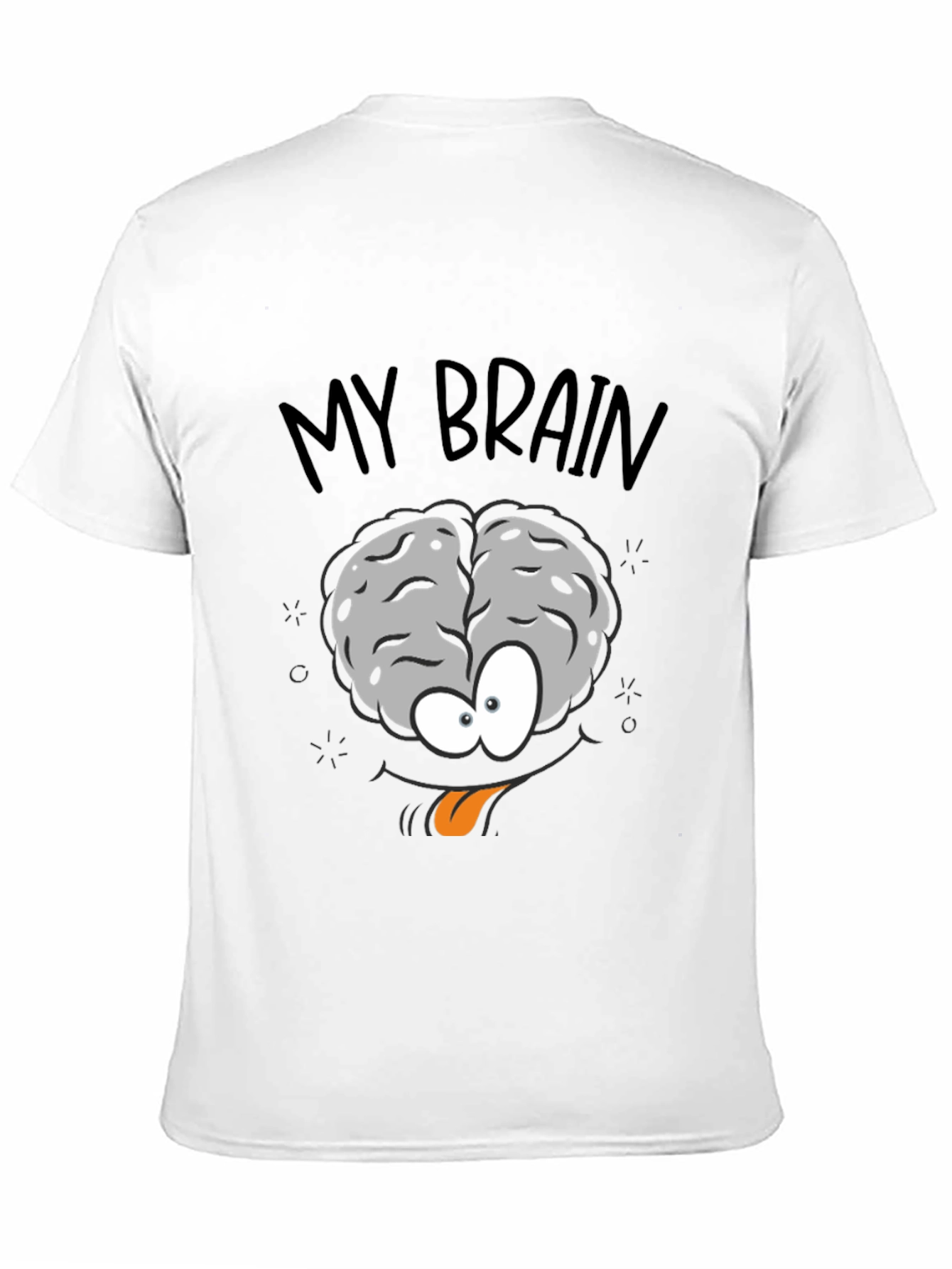 My Brain Graphic Print Crew Neck T-Shirt