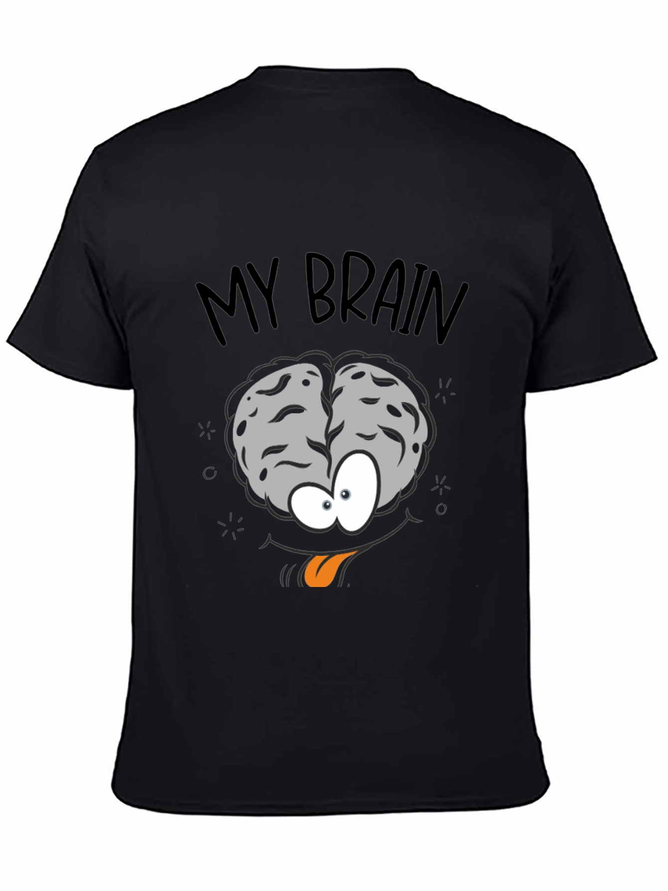 My Brain Graphic Print Crew Neck T-Shirt