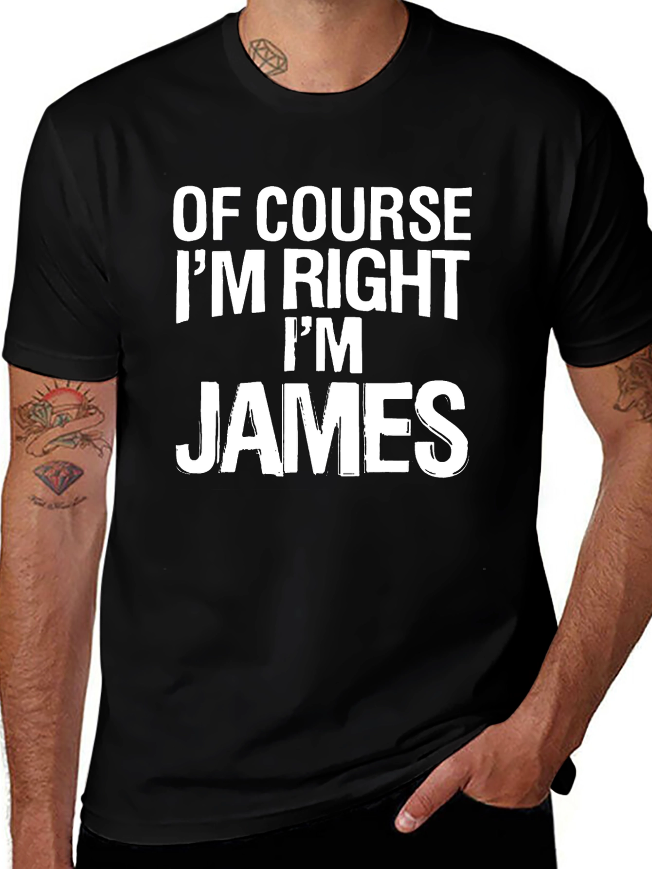 Of Course Im Right Im James Mens T-Shirt