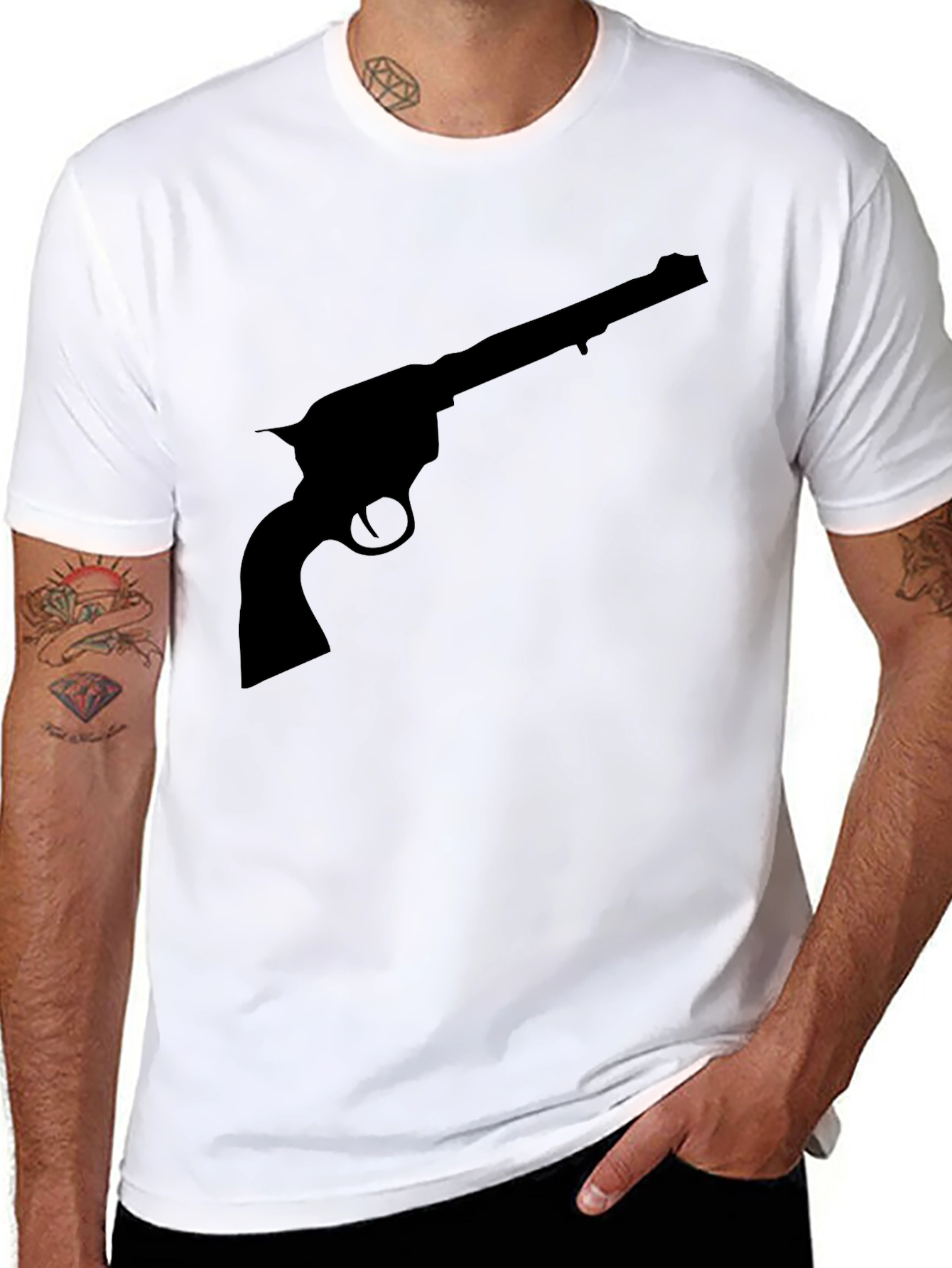 Silhouette Revolver Black T-Shirt