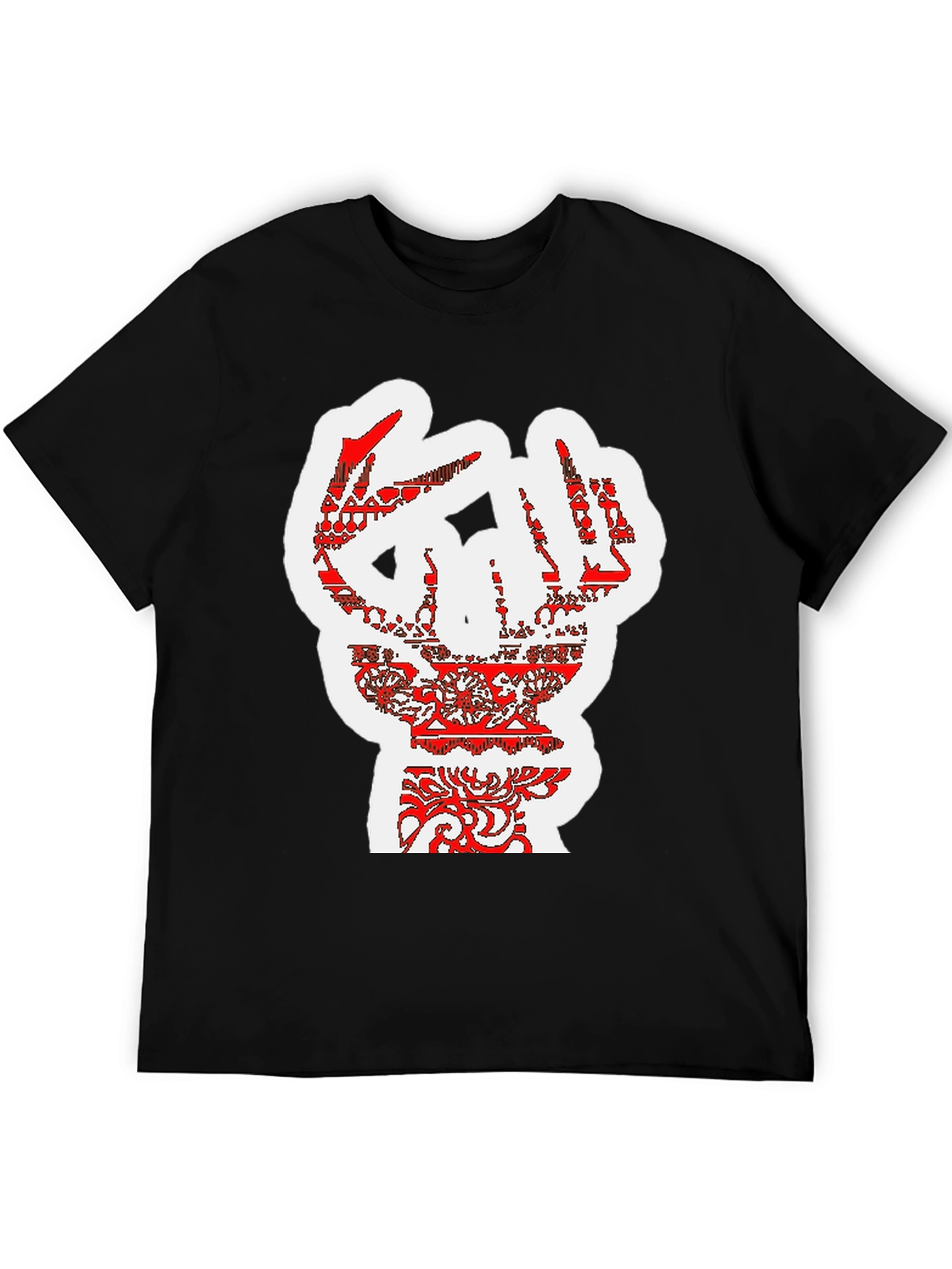 Bold Graphic Tee - Artistic Hand Design