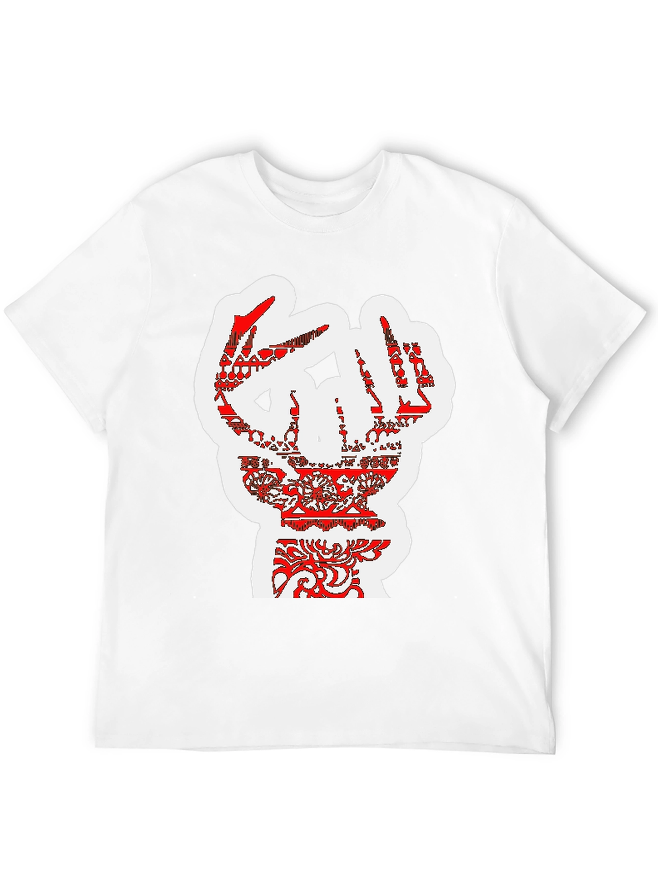 Bold Graphic Tee - Artistic Hand Design