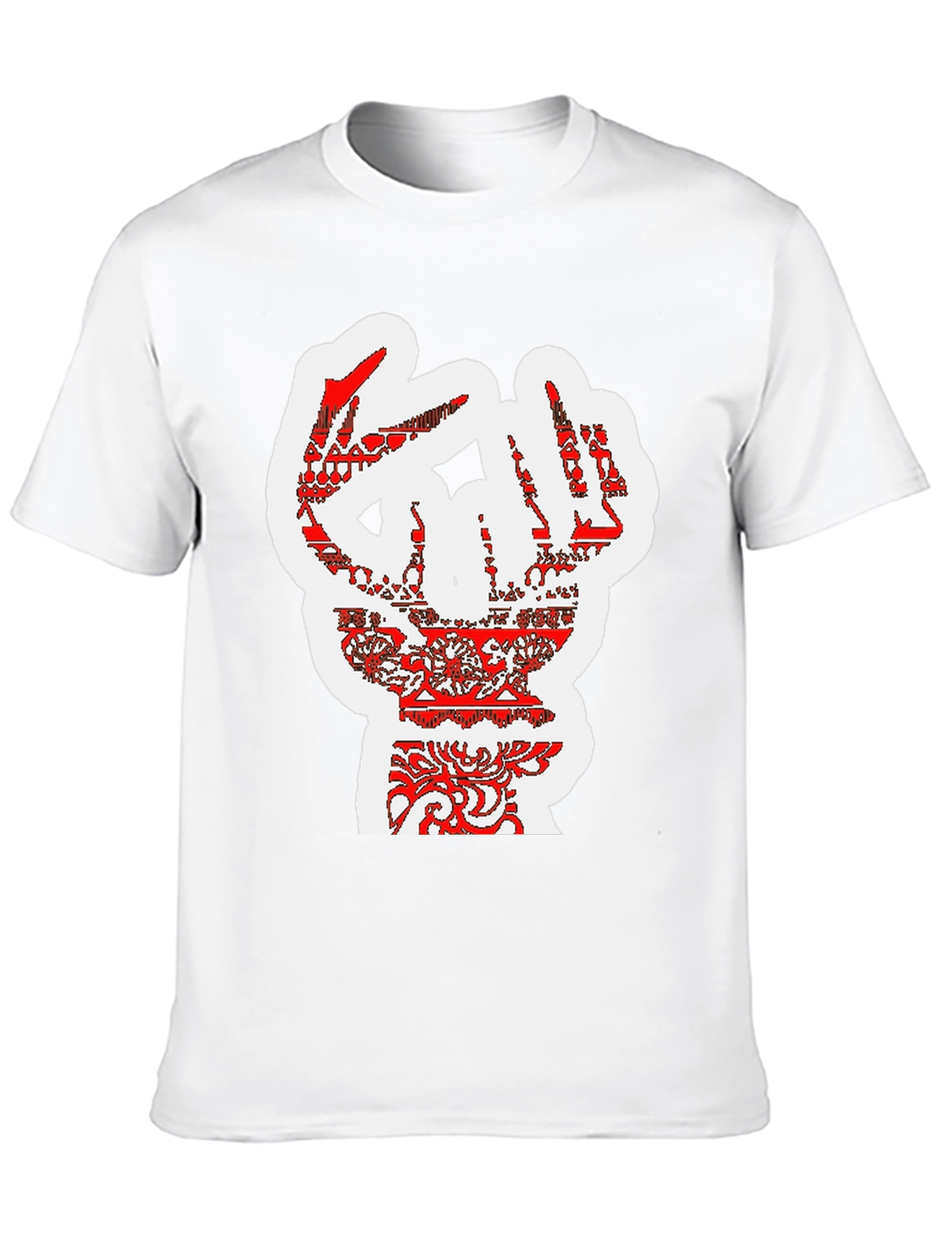 Bold Graphic Tee - Artistic Hand Design