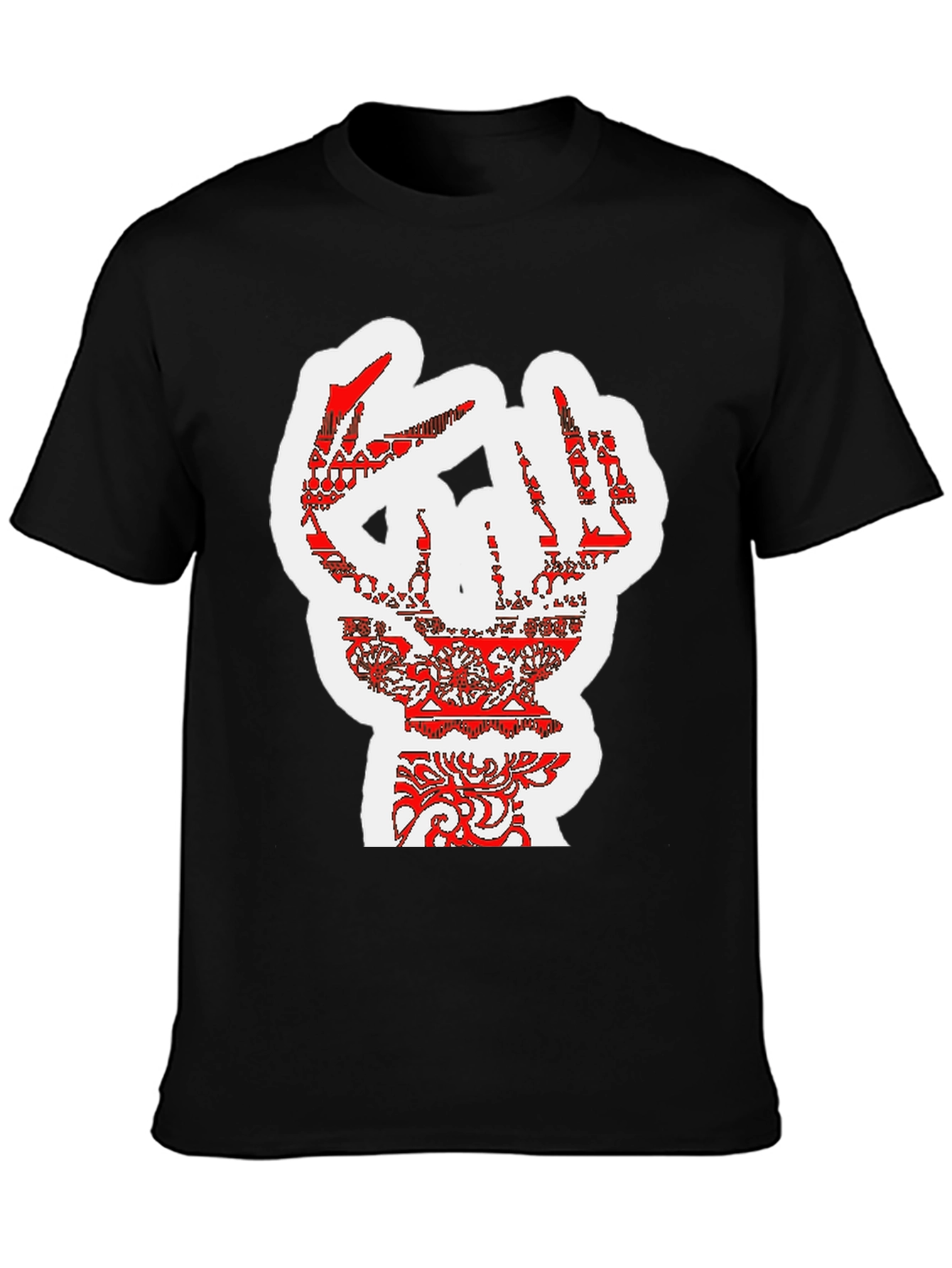 Bold Graphic Tee - Artistic Hand Design