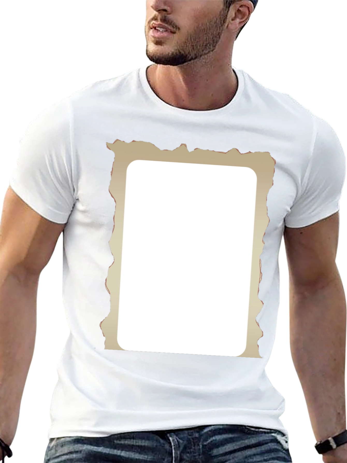 Distressed Frame Black T-Shirt