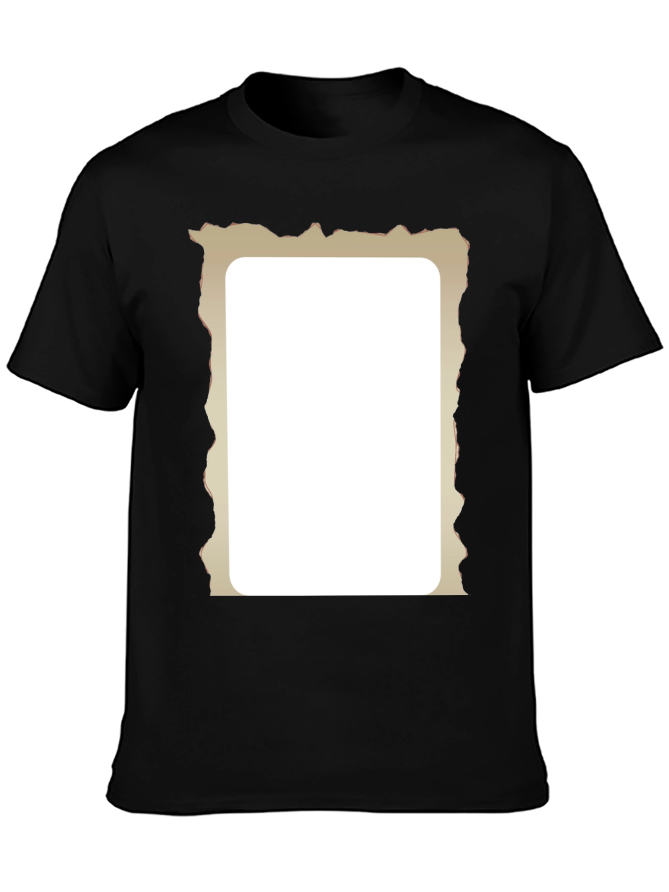 Distressed Frame Black T-Shirt