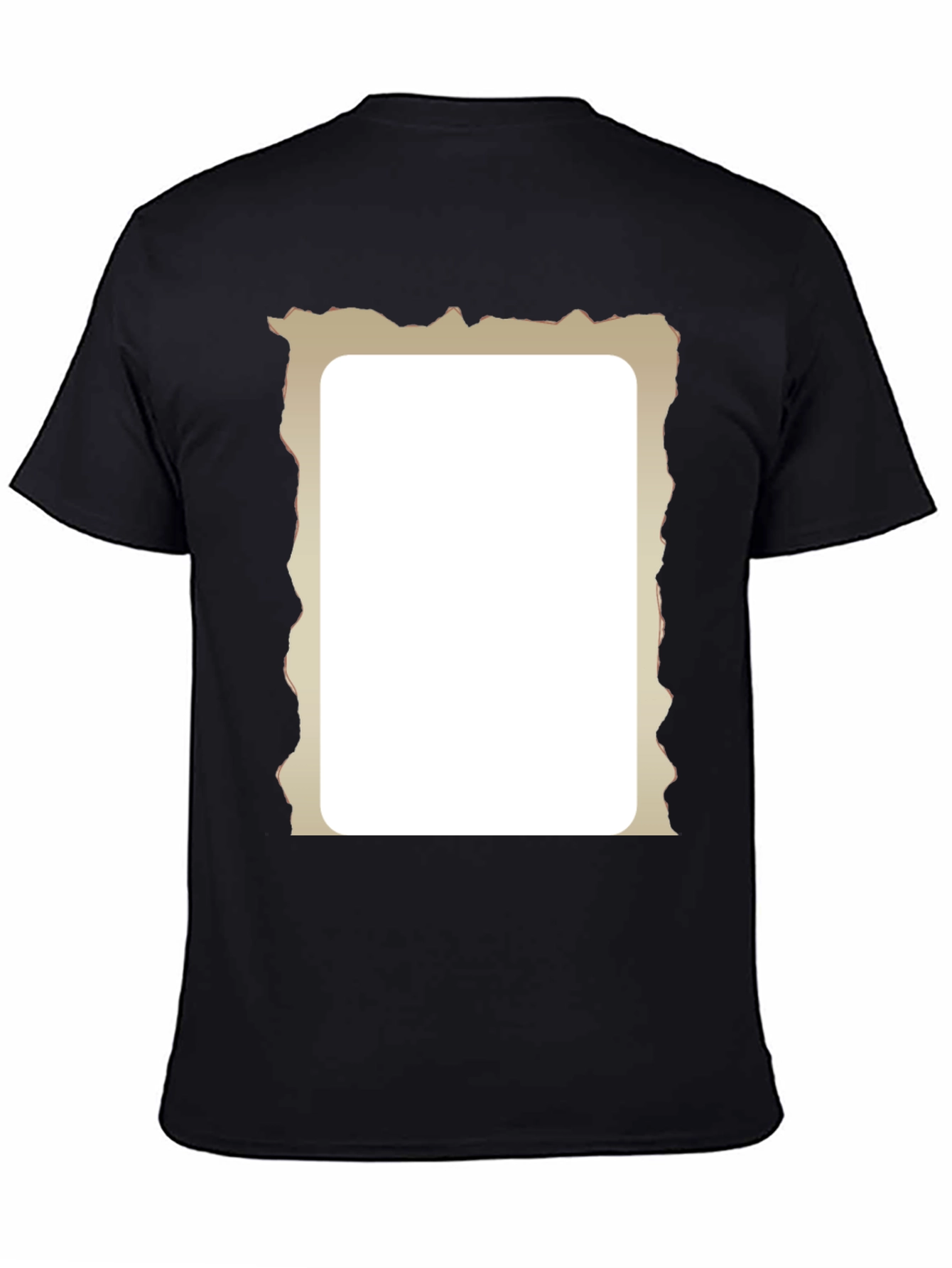 Distressed Frame Black T-Shirt
