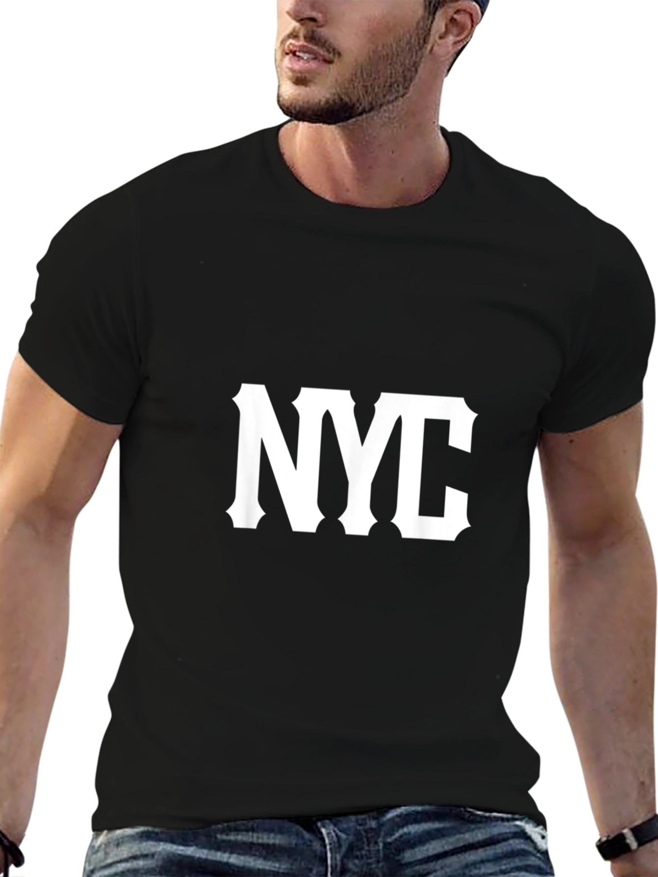 NYC Graphic Tee - Classic Black Cotton T-Shirt