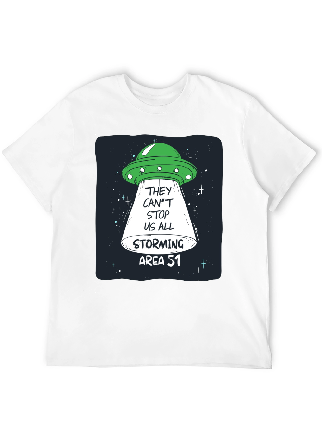 Area 51 Storming UFO Graphic T-Shirt