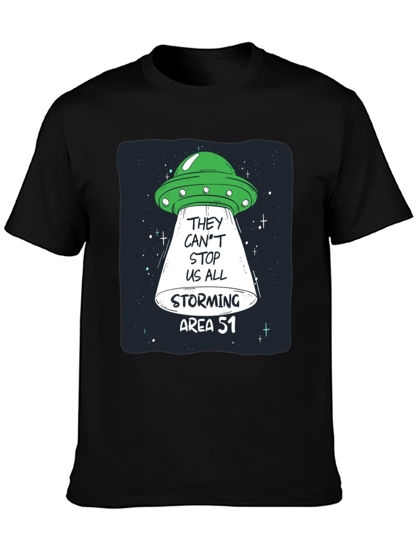 Area 51 Storming UFO Graphic T-Shirt