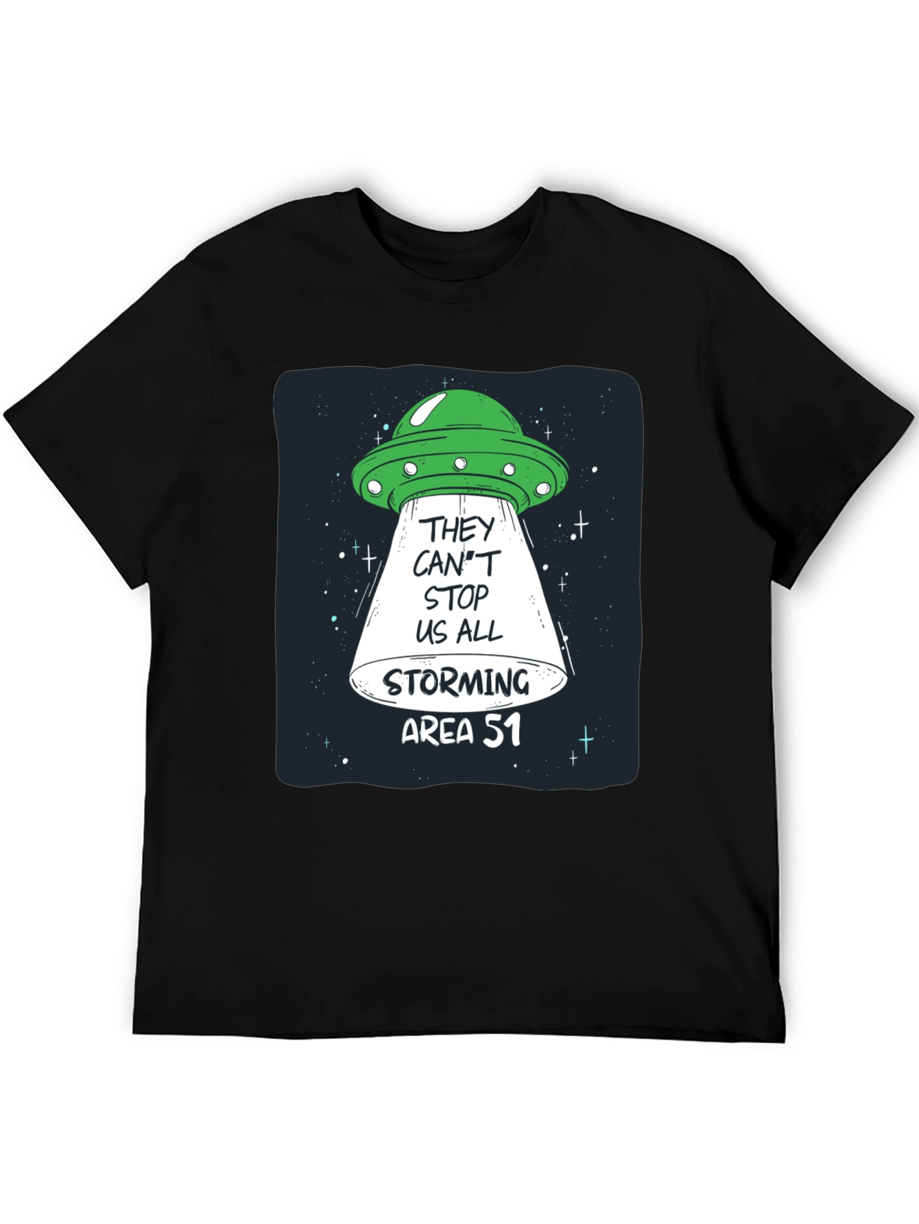 Area 51 Storming UFO Graphic T-Shirt