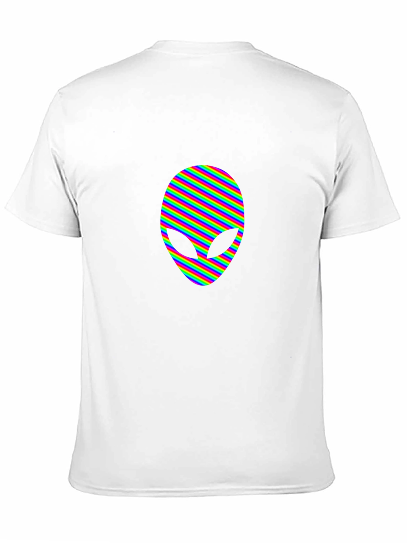 Rainbow Alien Head Graphic Tee - Black
