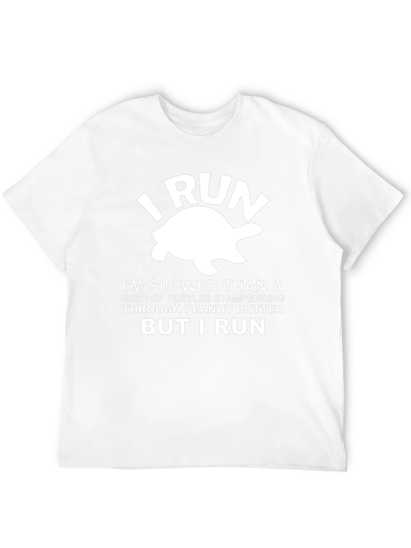 Funny I Run Turtle Graphic T-Shirt