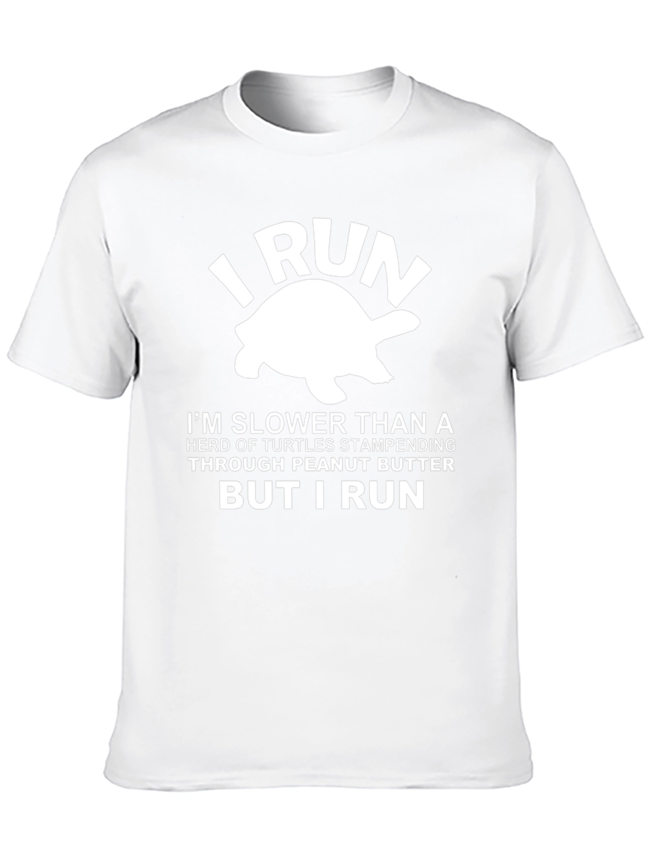 Funny I Run Turtle Graphic T-Shirt