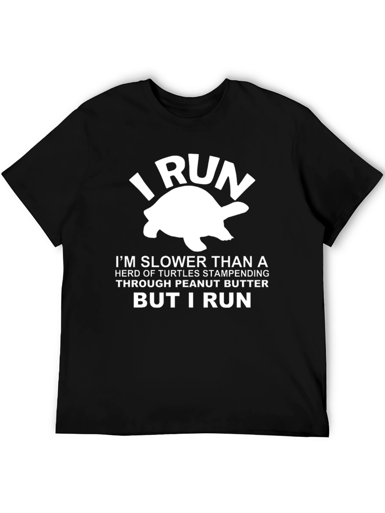 Funny I Run Turtle Graphic T-Shirt