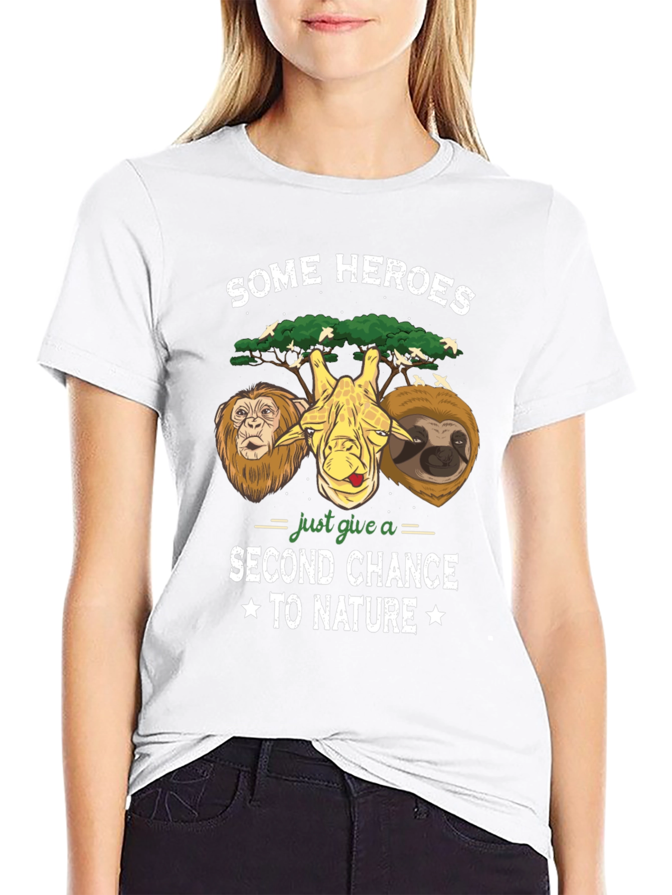 Some Heroes Animal Graphic T-Shirt