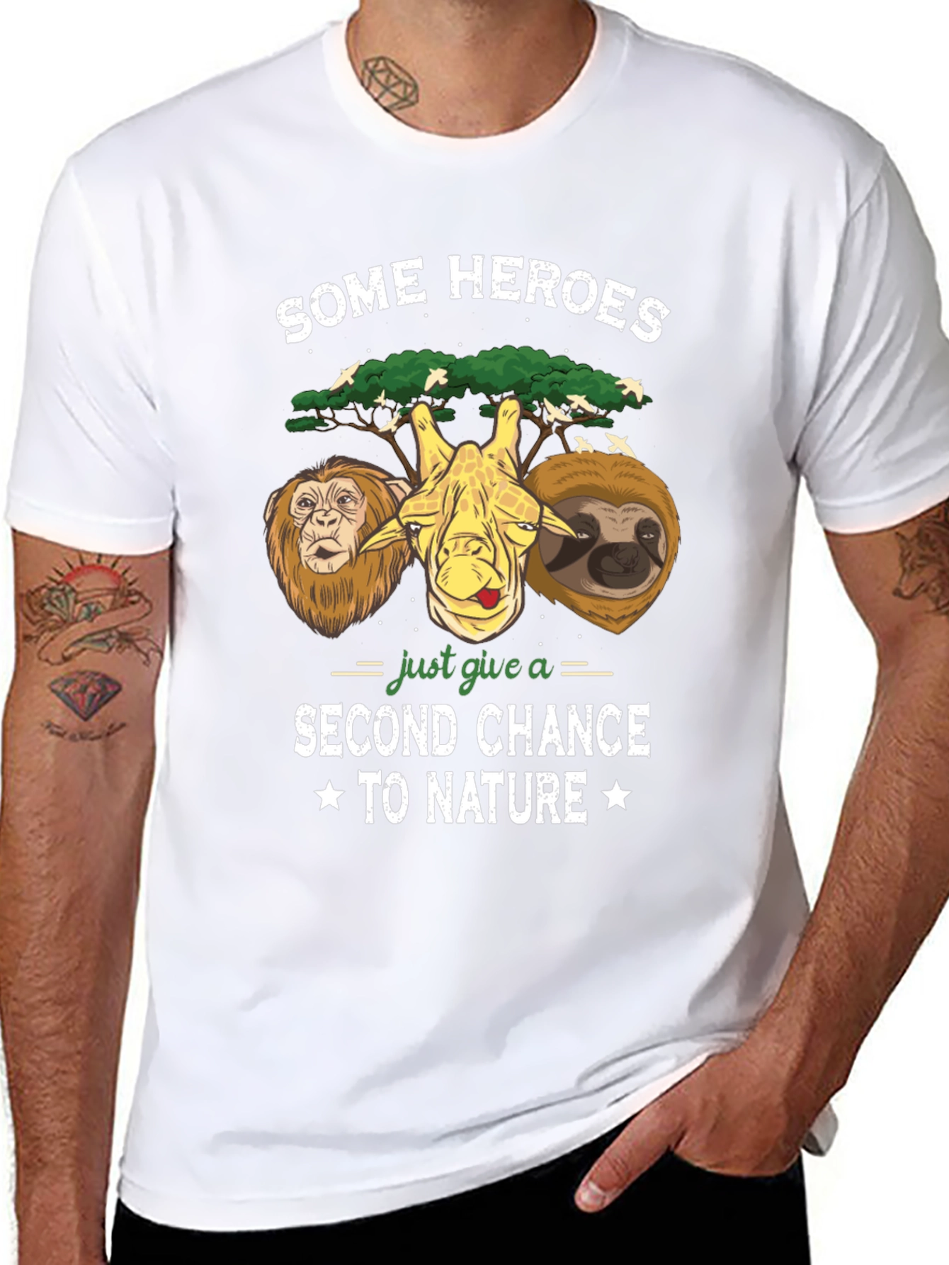 Some Heroes Animal Graphic T-Shirt