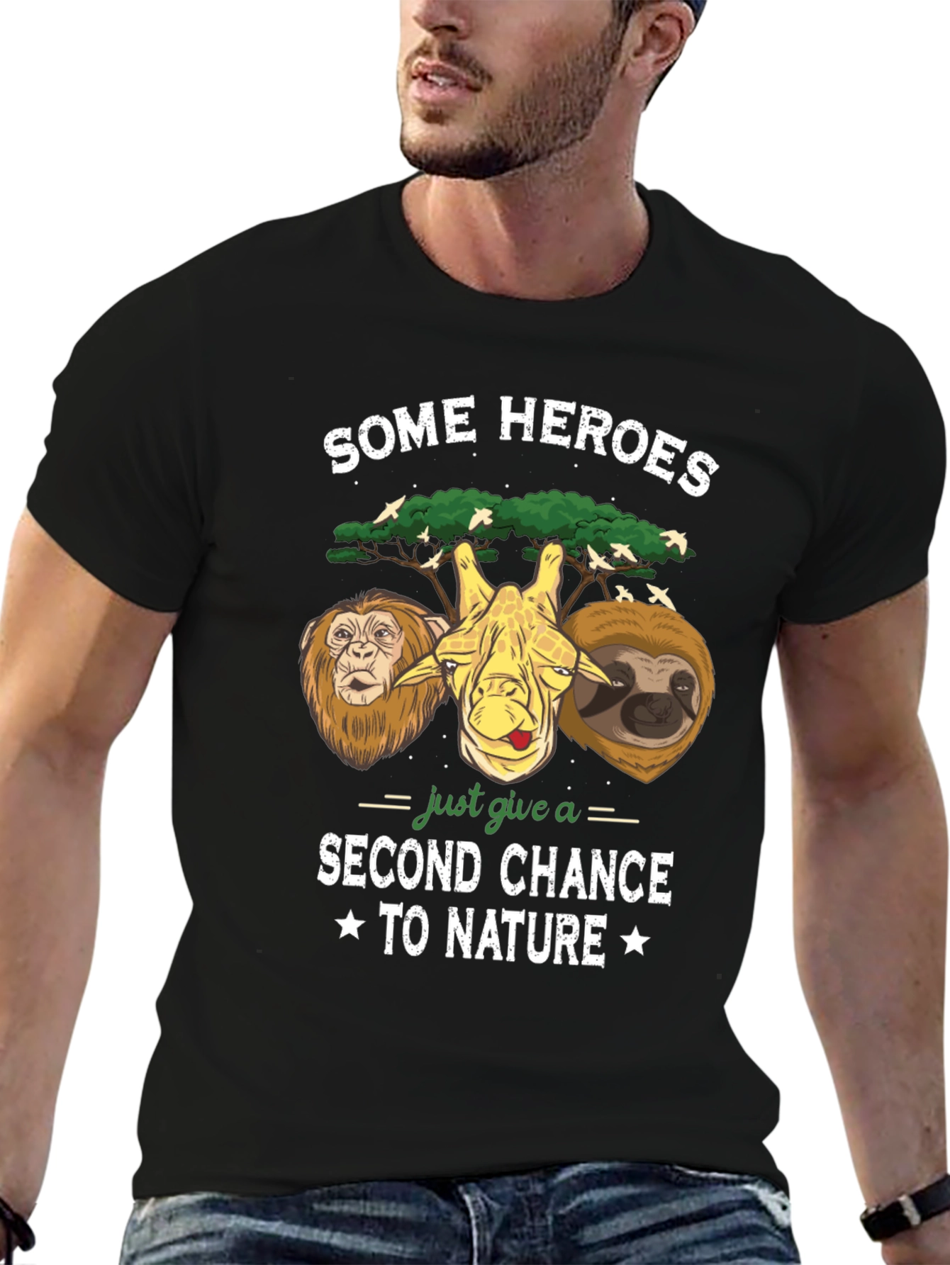 Some Heroes Animal Graphic T-Shirt