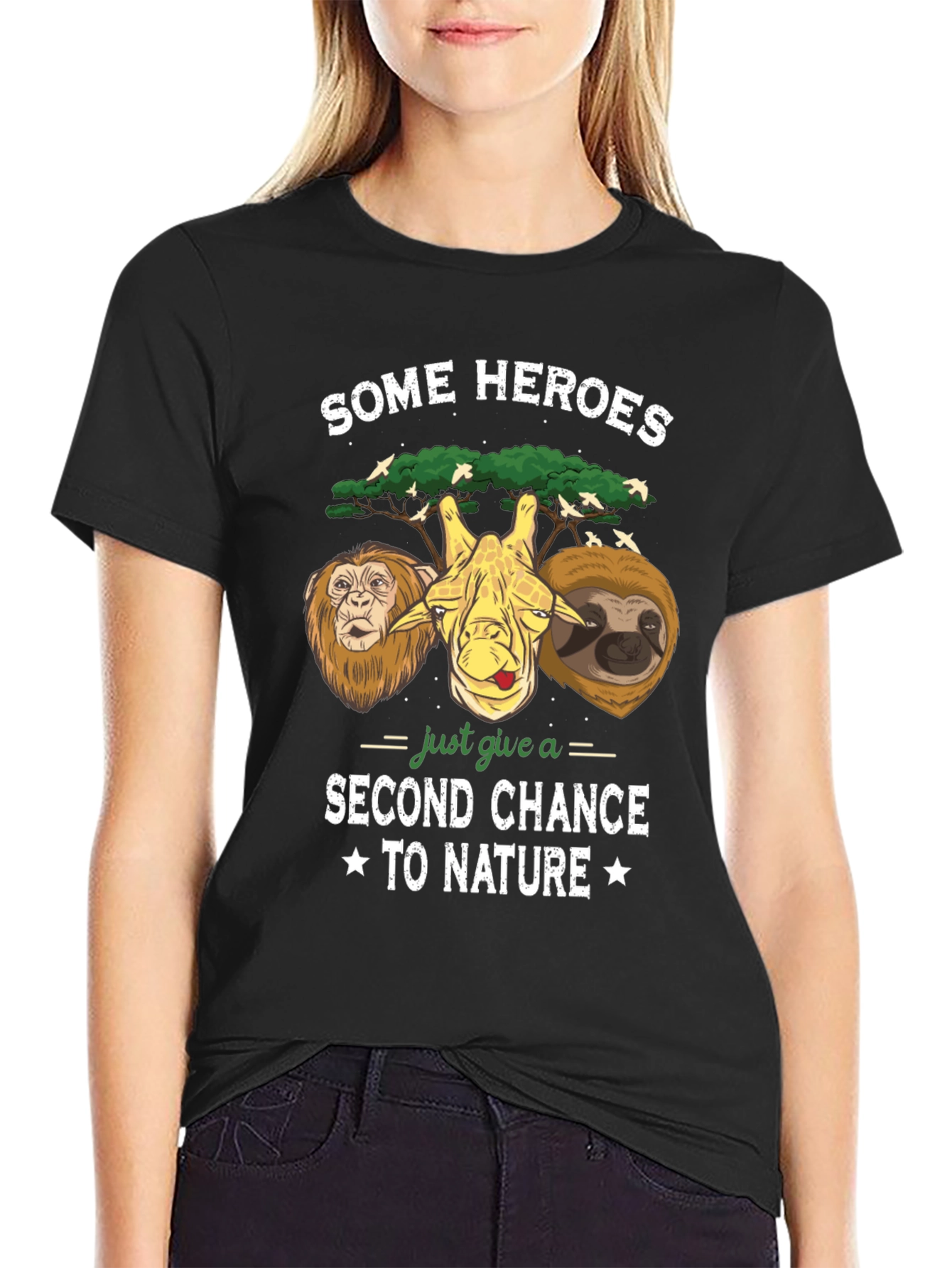 Some Heroes Animal Graphic T-Shirt