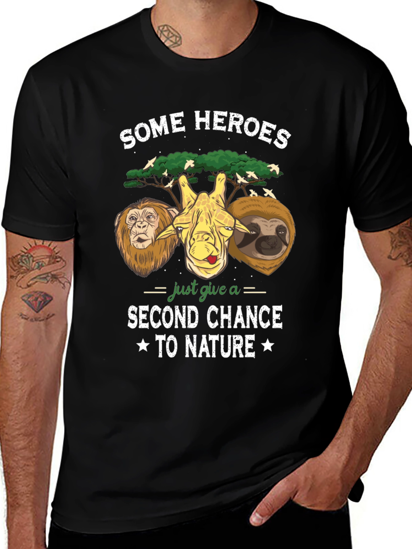 Some Heroes Animal Graphic T-Shirt