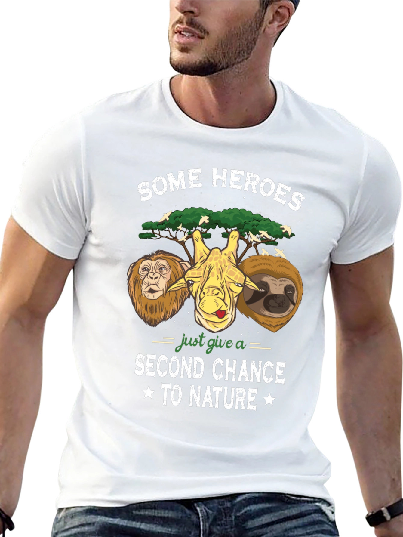 Some Heroes Animal Graphic T-Shirt