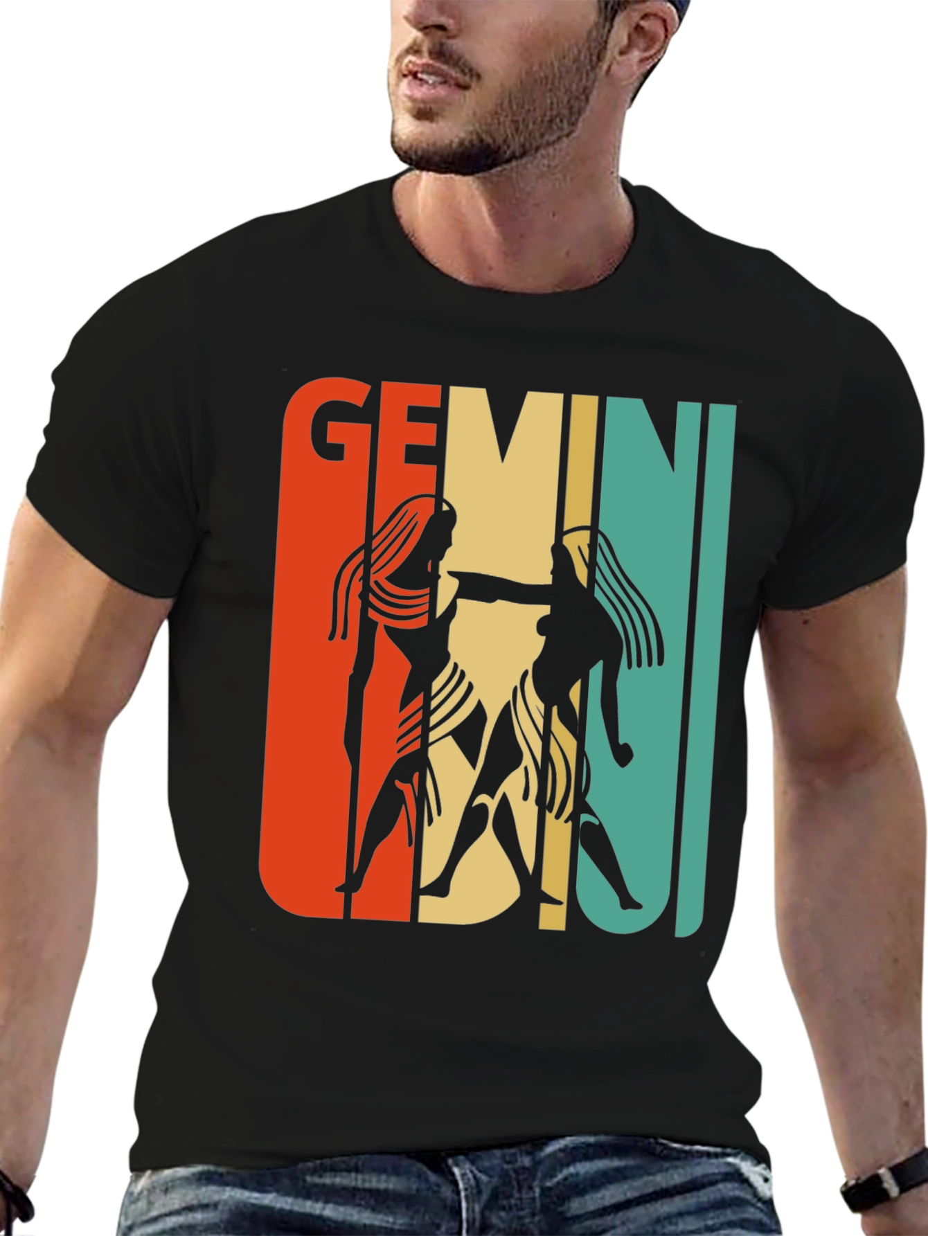 Retro Gemini Zodiac Graphic T-Shirt