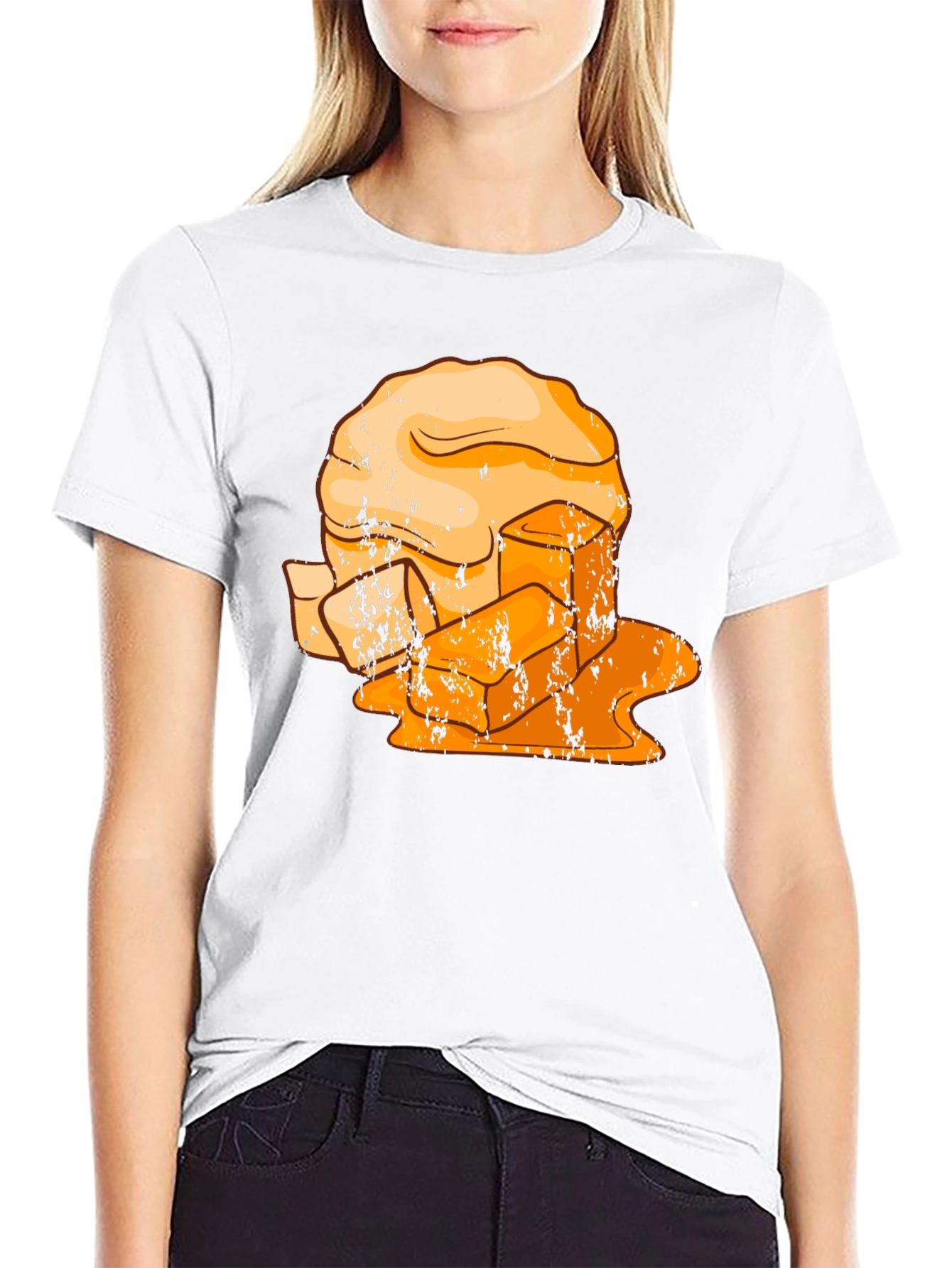 Retro Butter Stack T-Shirt - Unique Graphic Tee