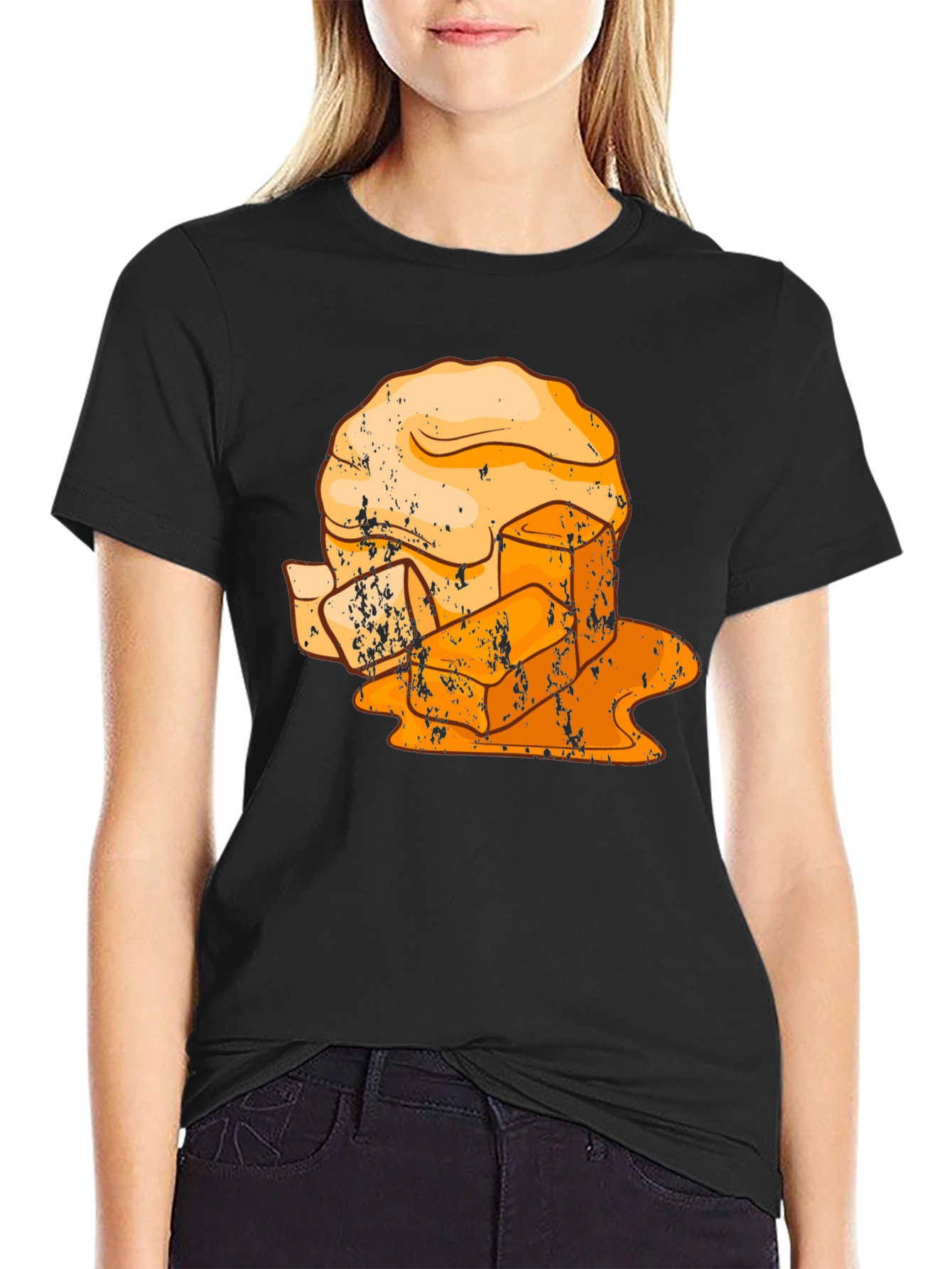 Retro Butter Stack T-Shirt - Unique Graphic Tee