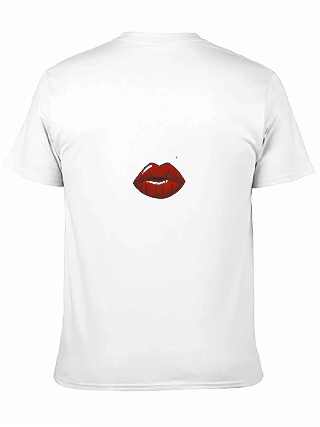 Kiss Lips Graphic T-Shirt - Black Cotton Blend Tee