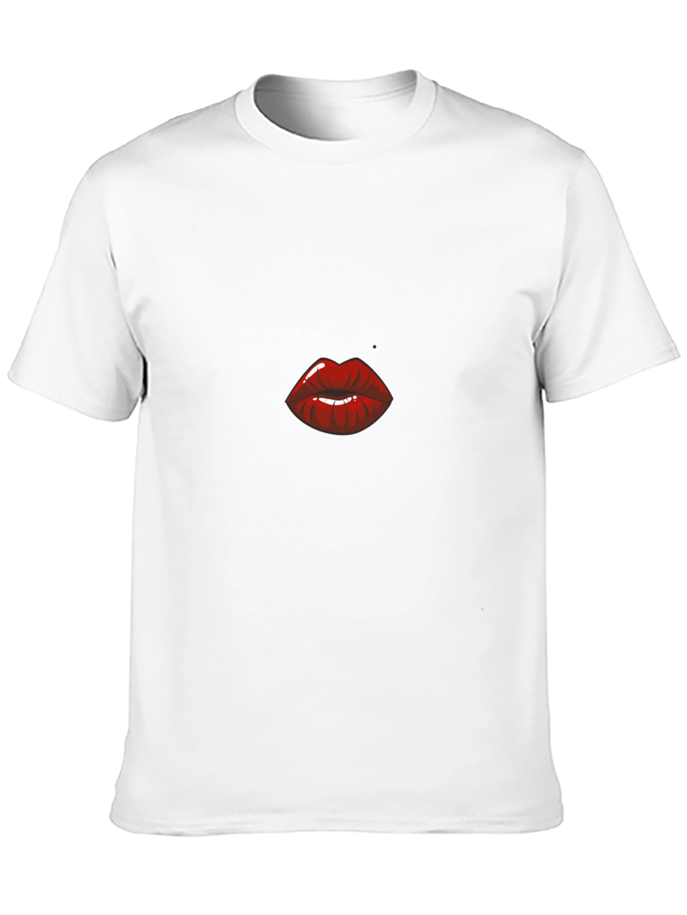 Kiss Lips Graphic T-Shirt - Black Cotton Blend Tee