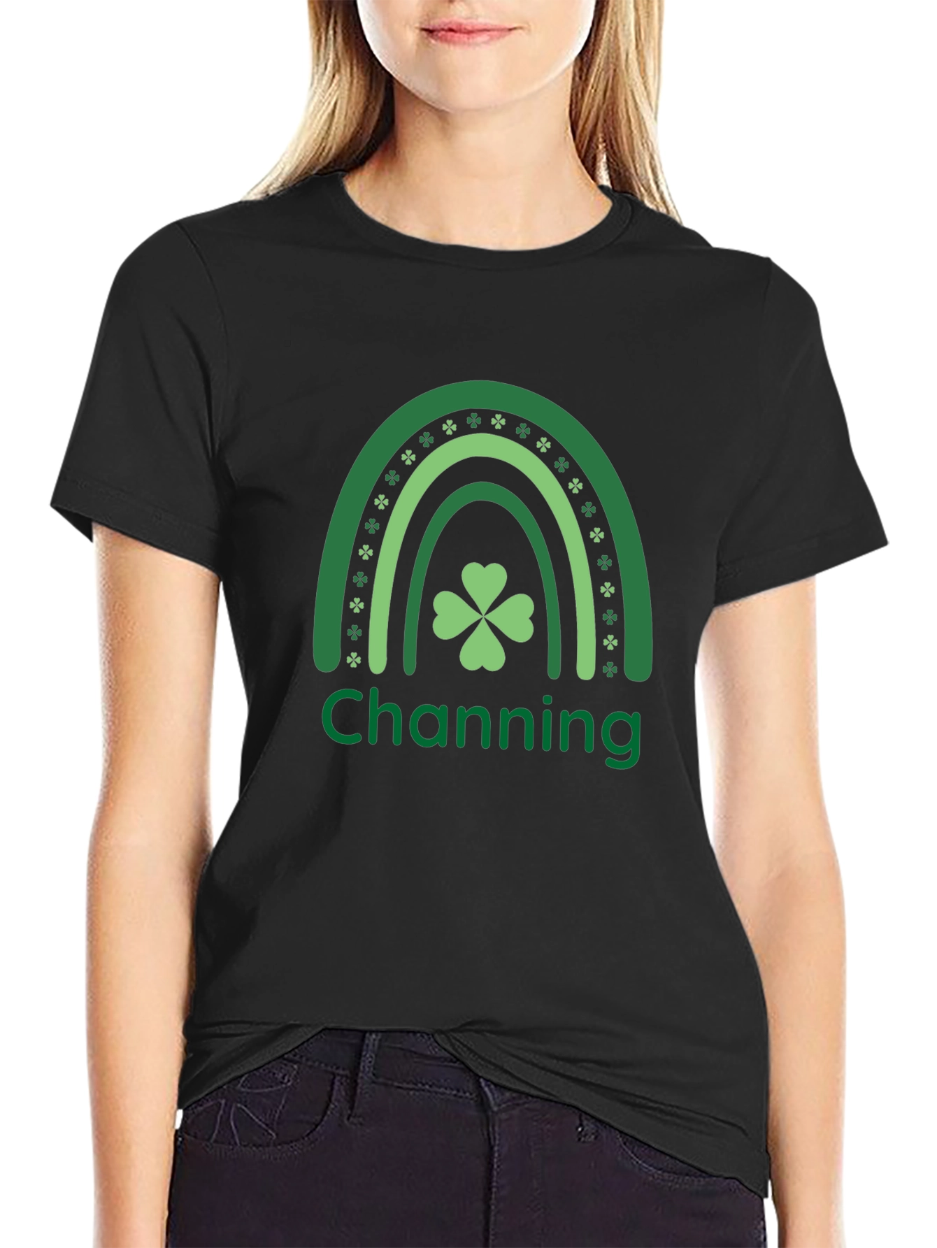 Channing St. Patricks Day Rainbow Shamrock T-Shirt