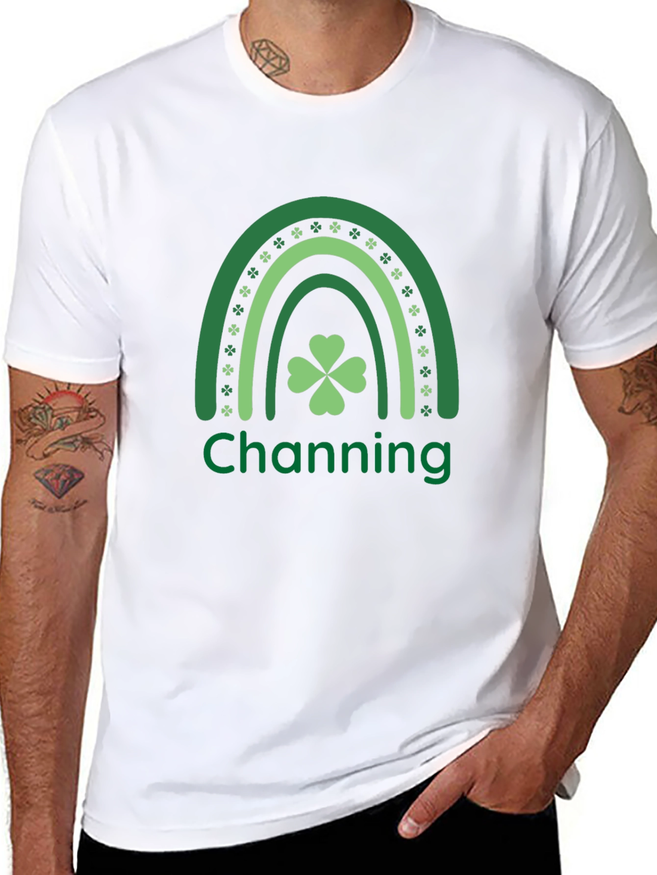 Channing St. Patricks Day Rainbow Shamrock T-Shirt