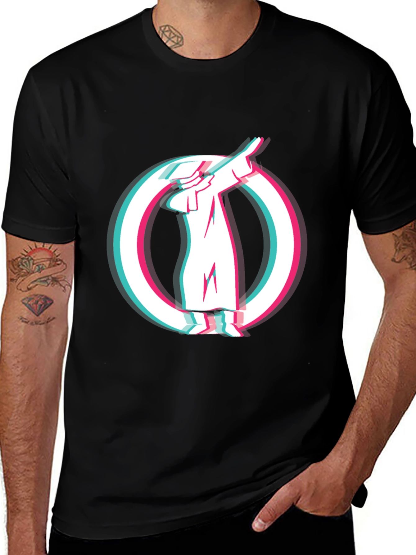 Dabbing Figure Graphic T-Shirt