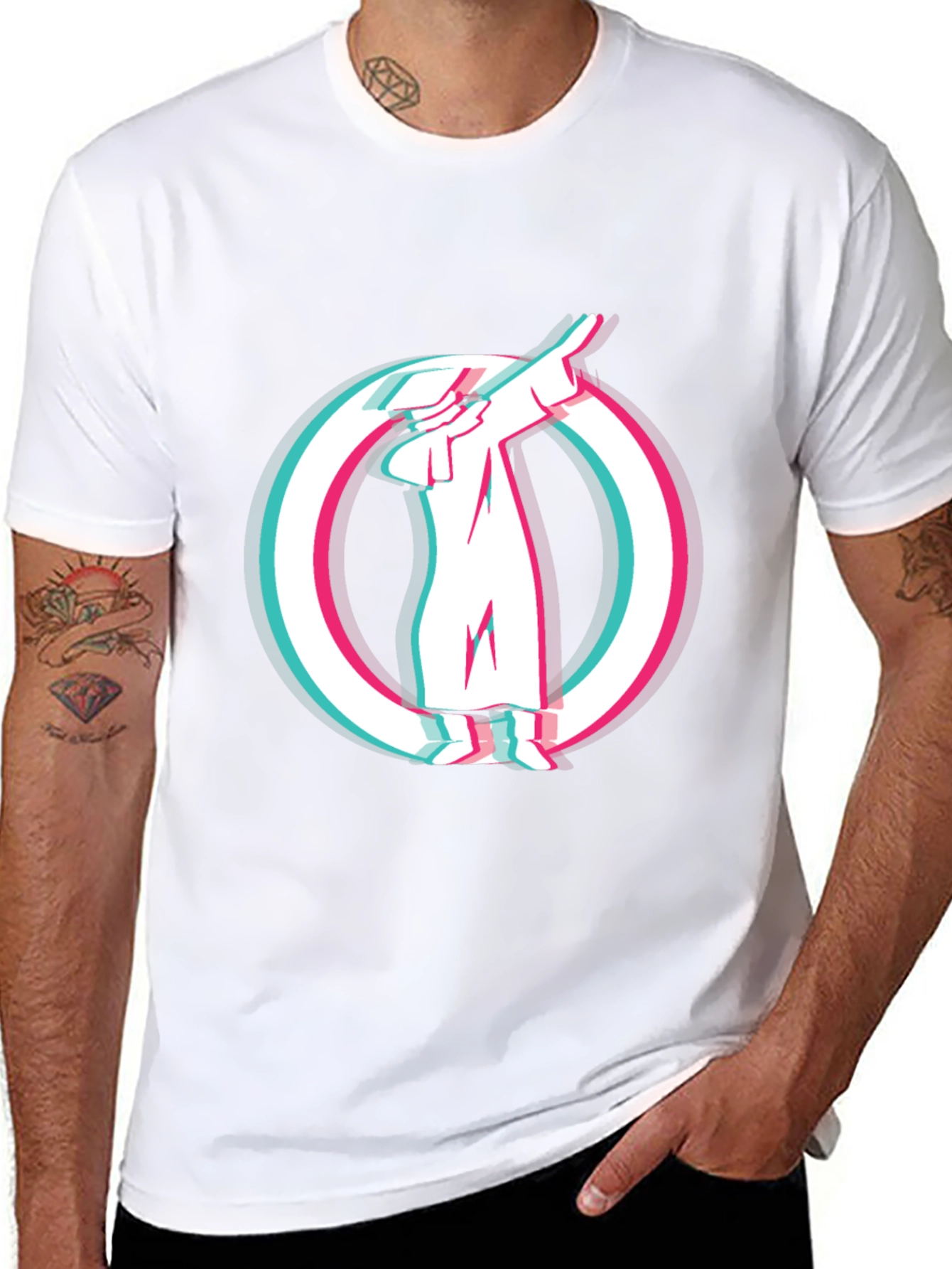 Dabbing Figure Graphic T-Shirt