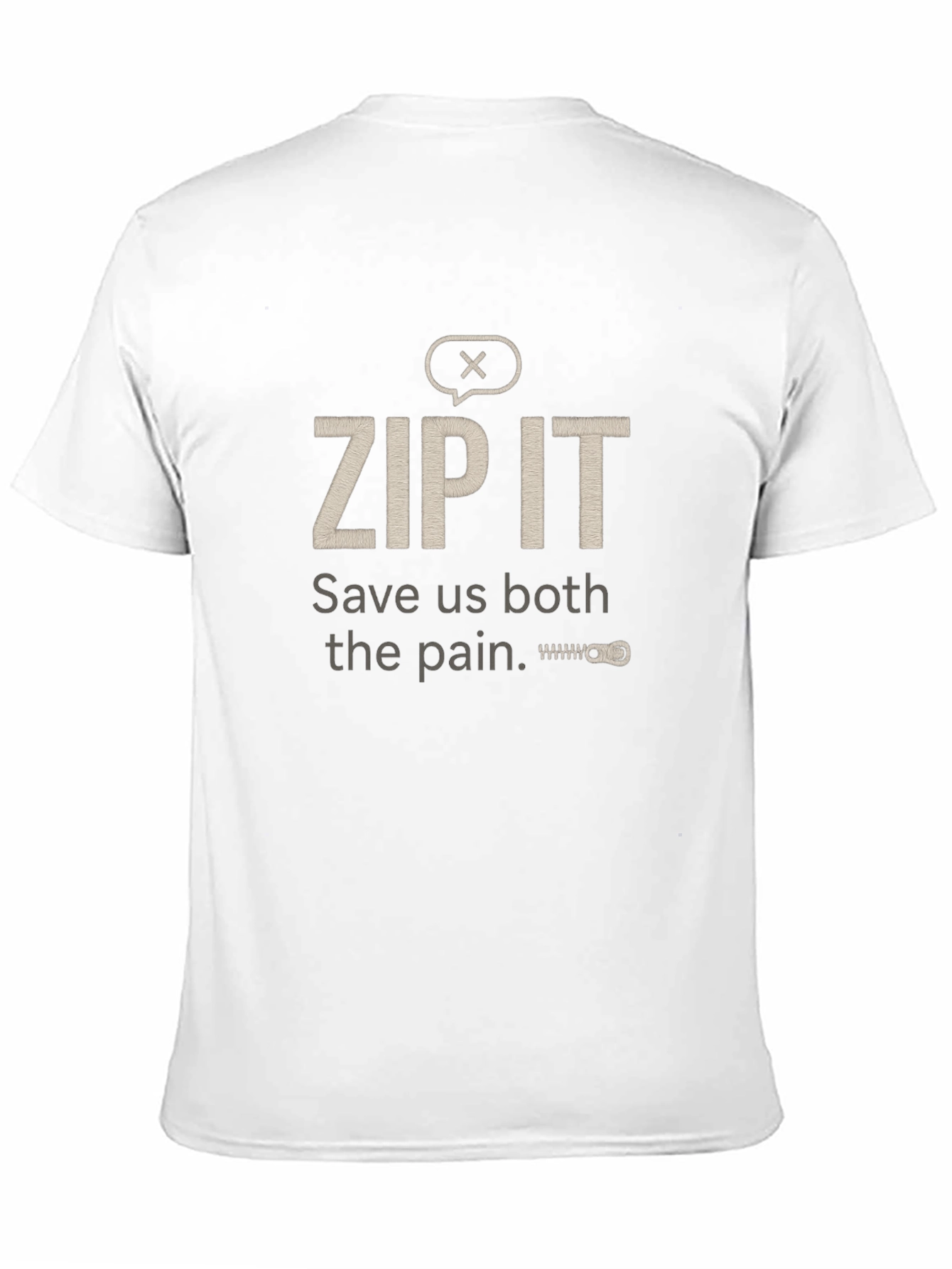 Zip It Funny Graphic T-Shirt