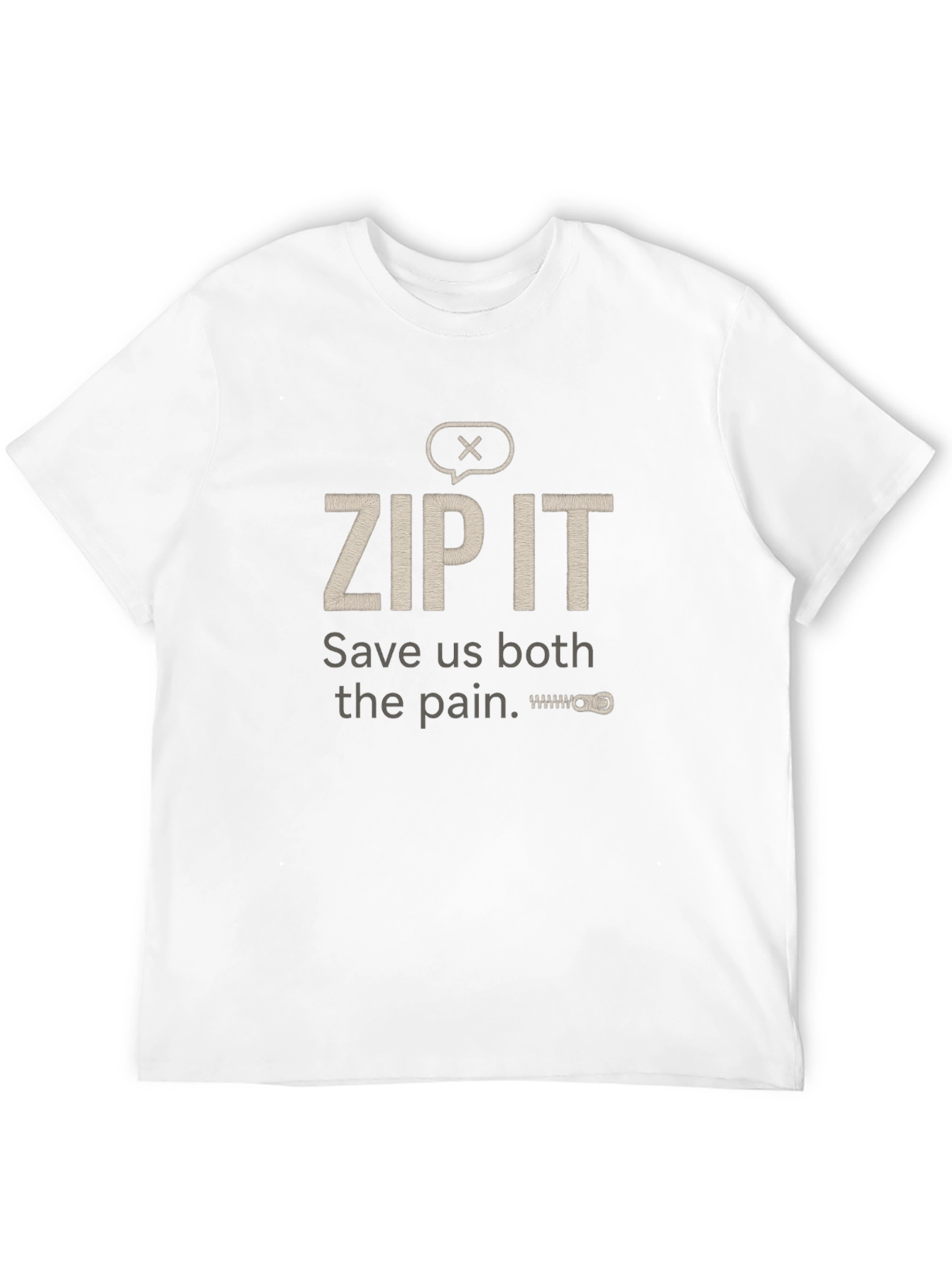 Zip It Funny Graphic T-Shirt