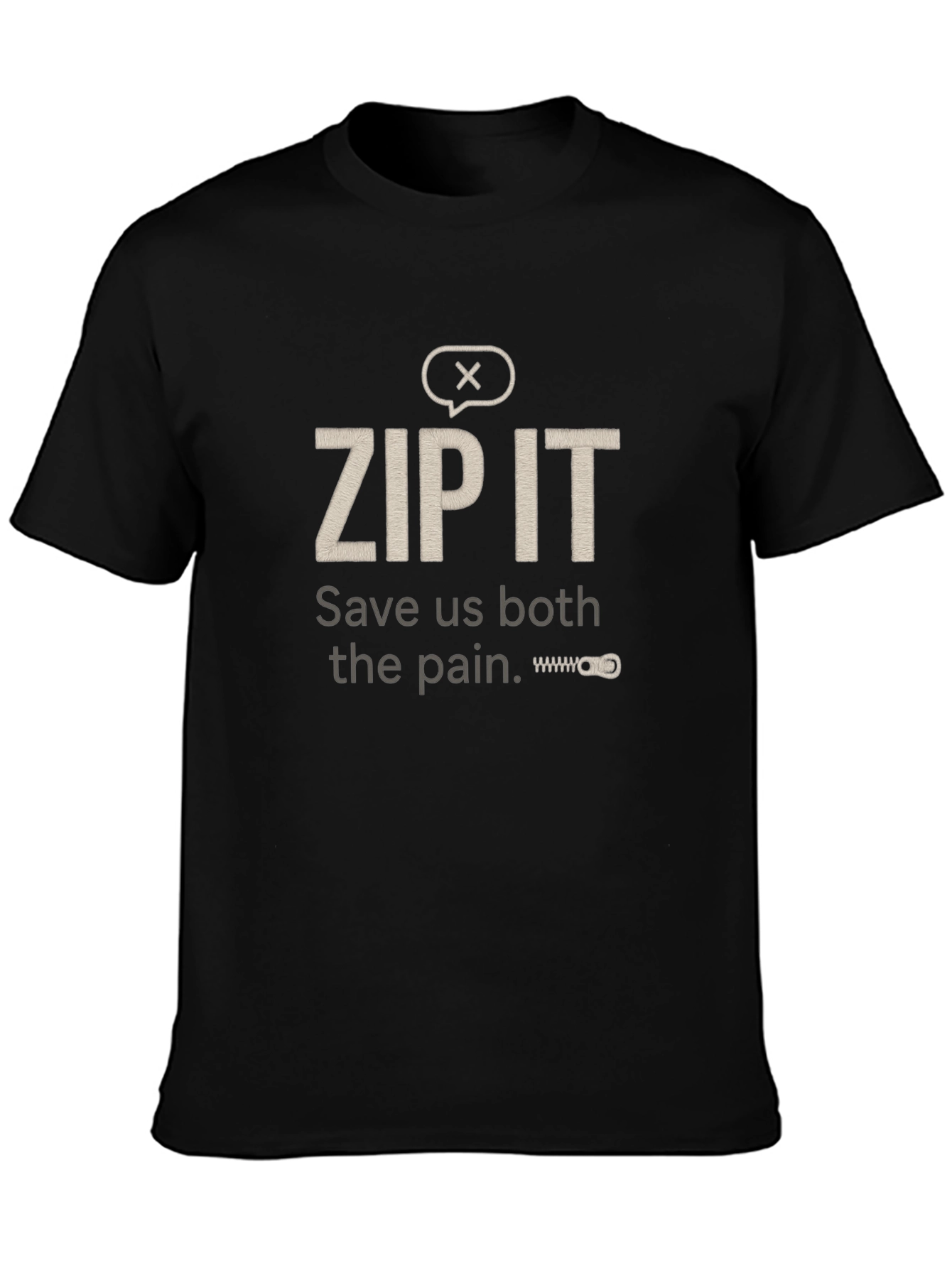 Zip It Funny Graphic T-Shirt
