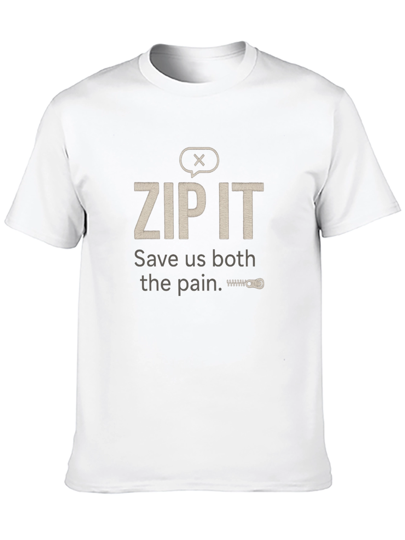 Zip It Funny Graphic T-Shirt