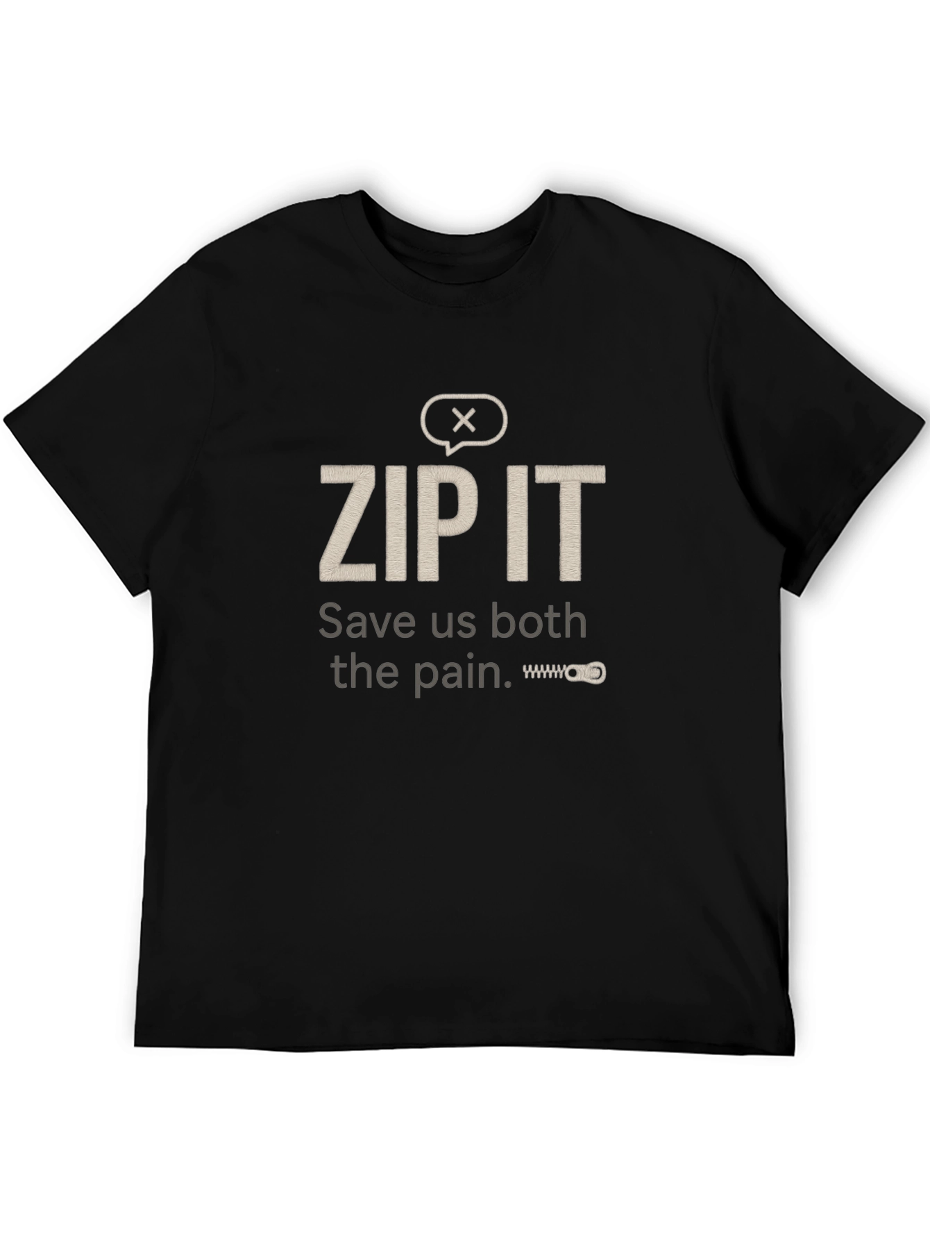 Zip It Funny Graphic T-Shirt