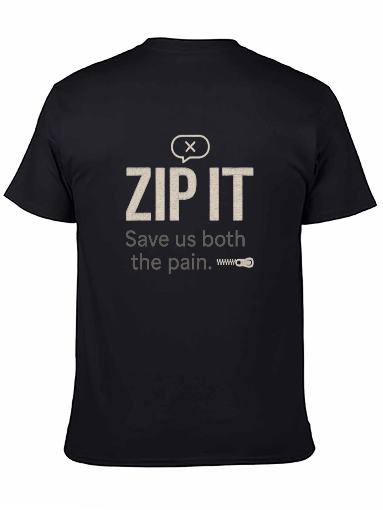 Zip It Funny Graphic T-Shirt
