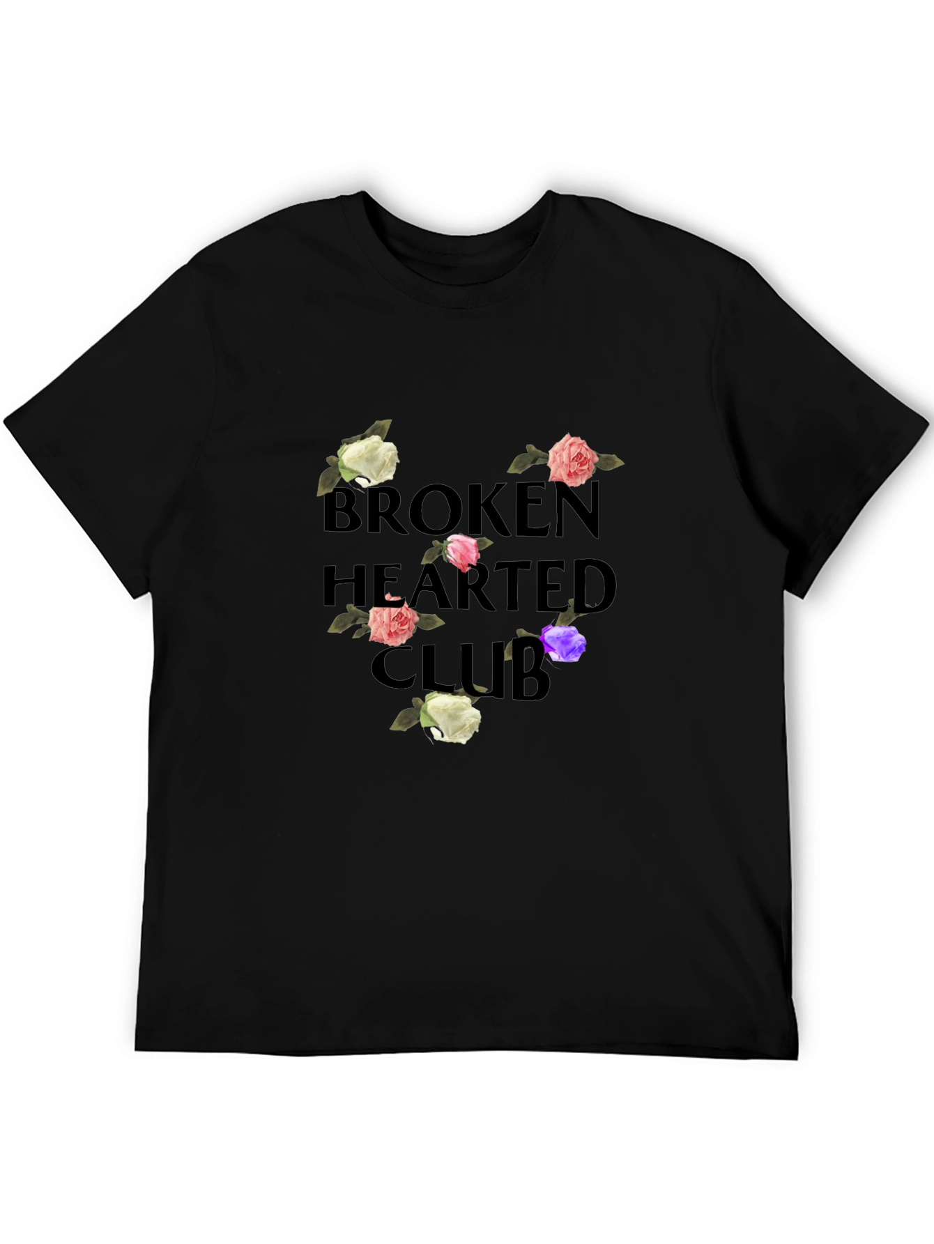 Broken Hearted Club Graphic Tee - Black