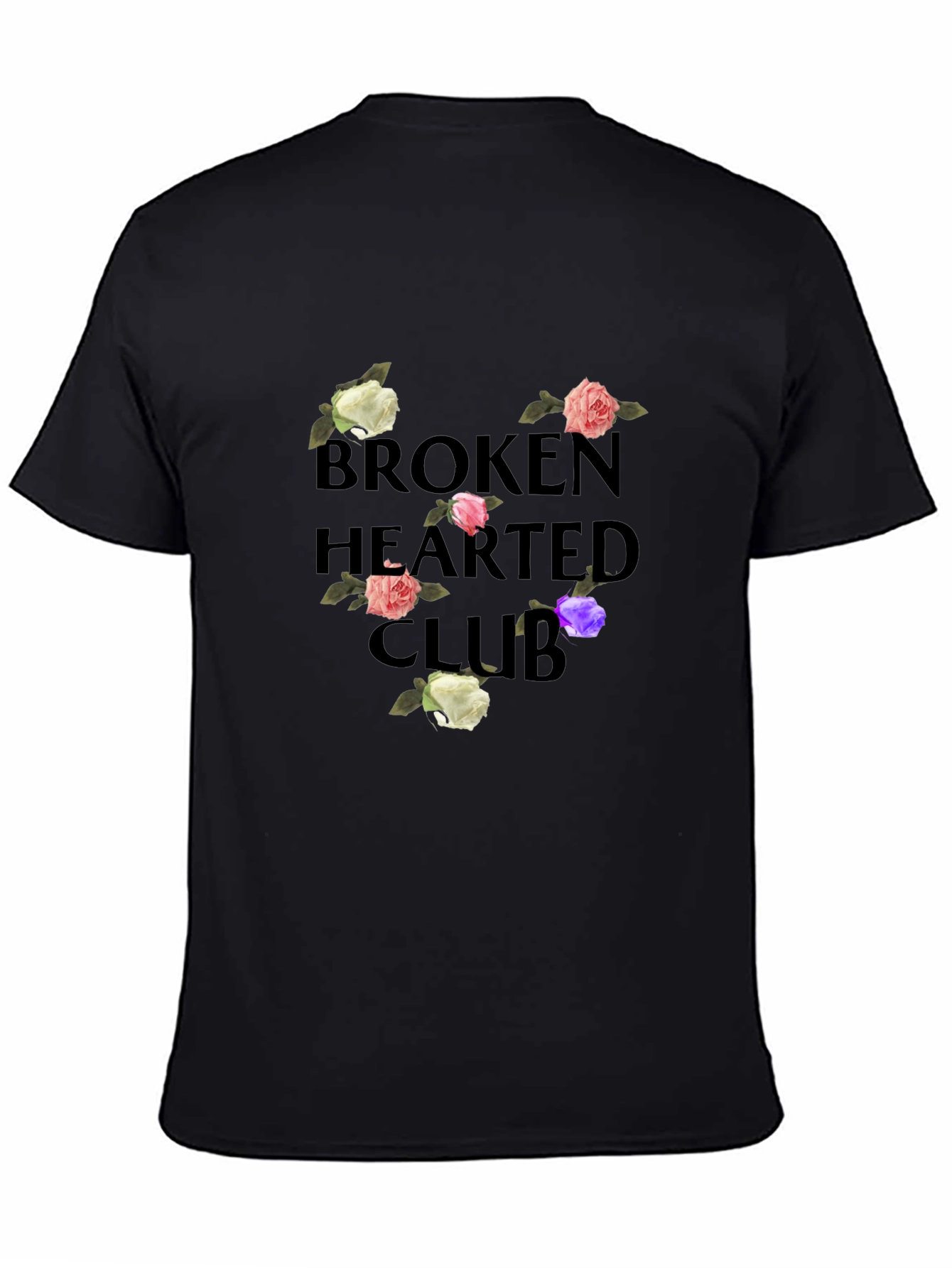 Broken Hearted Club Graphic Tee - Black