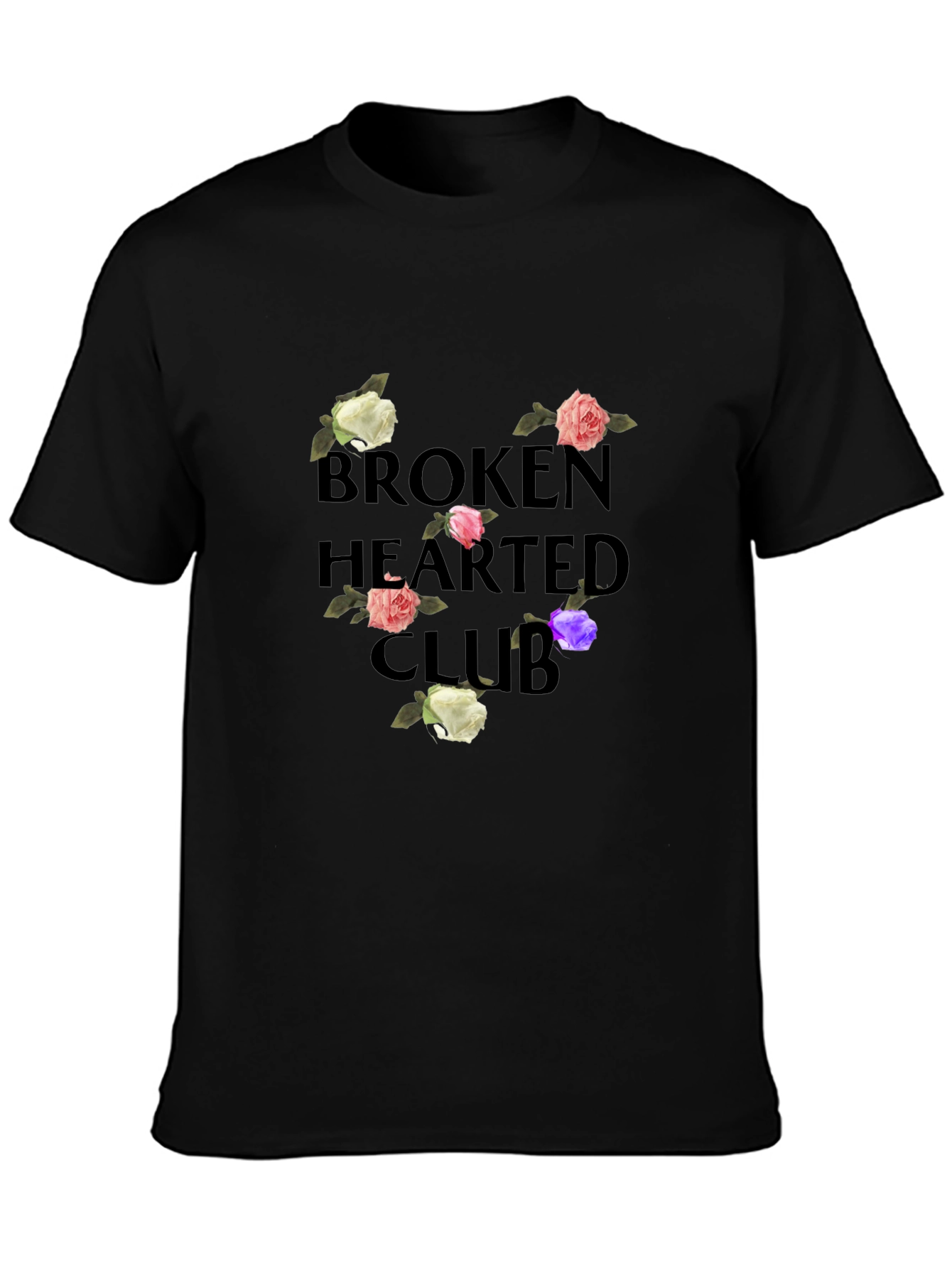 Broken Hearted Club Graphic Tee - Black