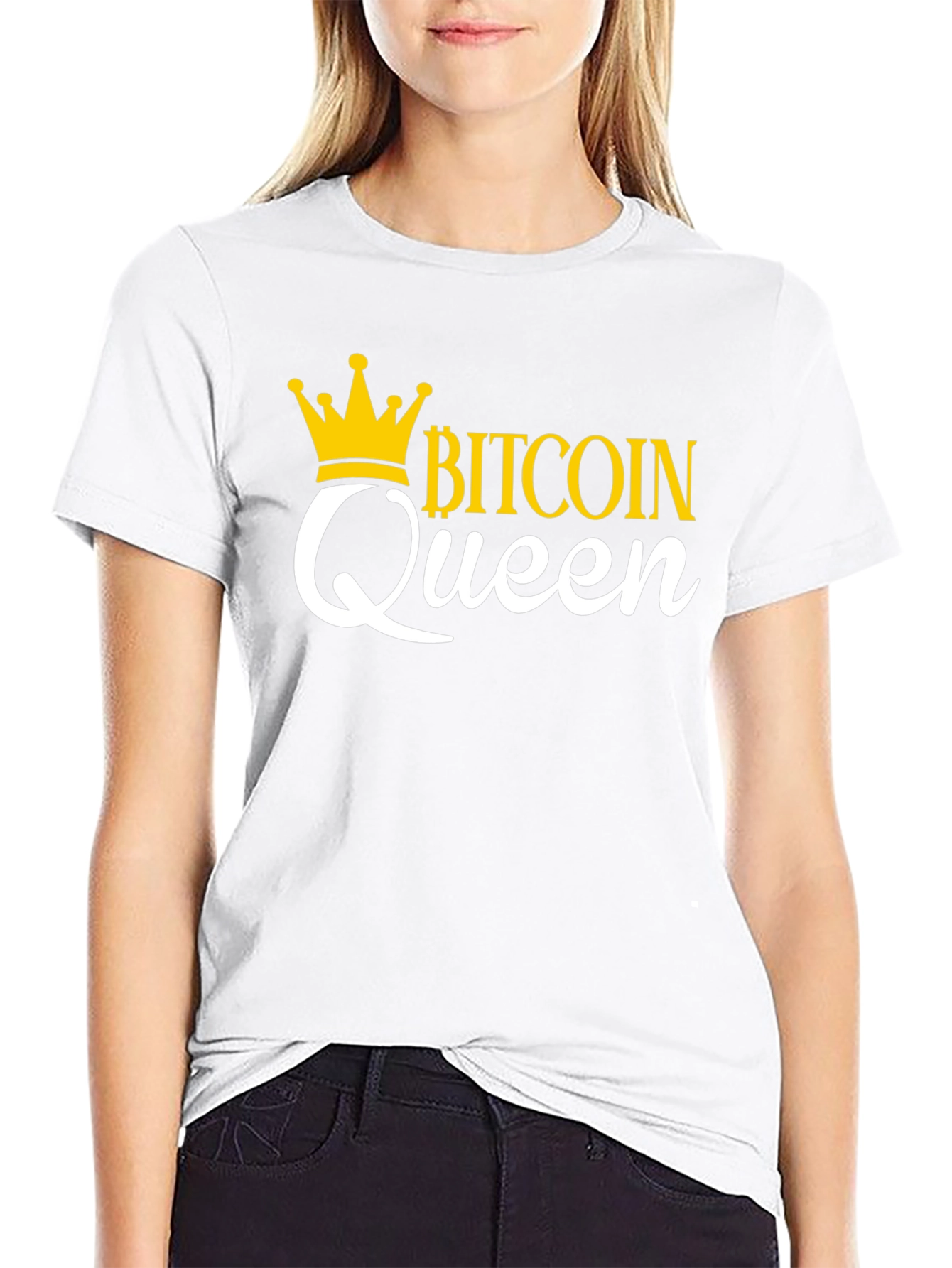 Bitcoin Queen Black Graphic Tee