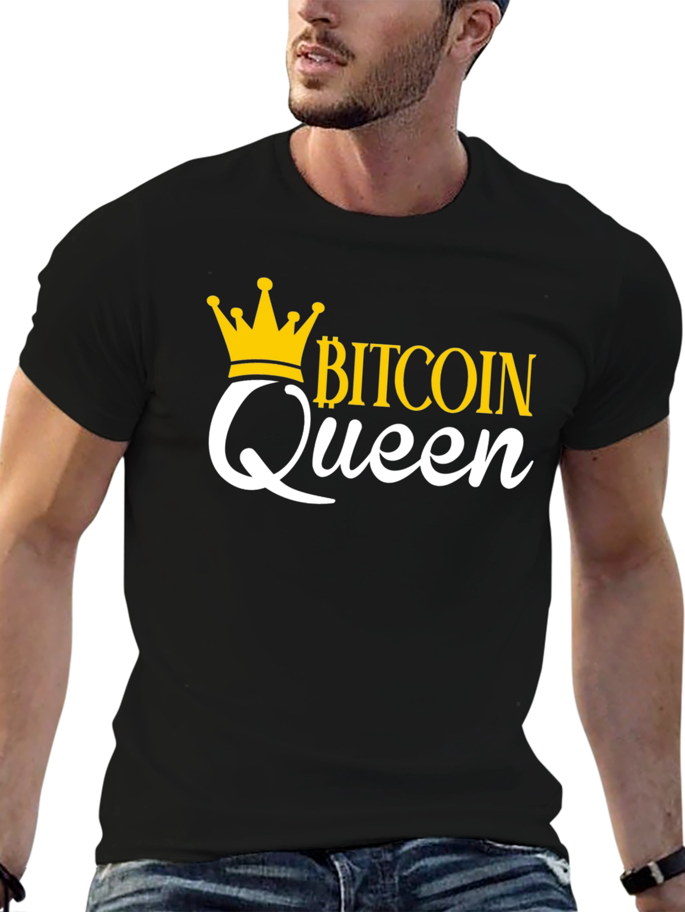 Bitcoin Queen Black Graphic Tee
